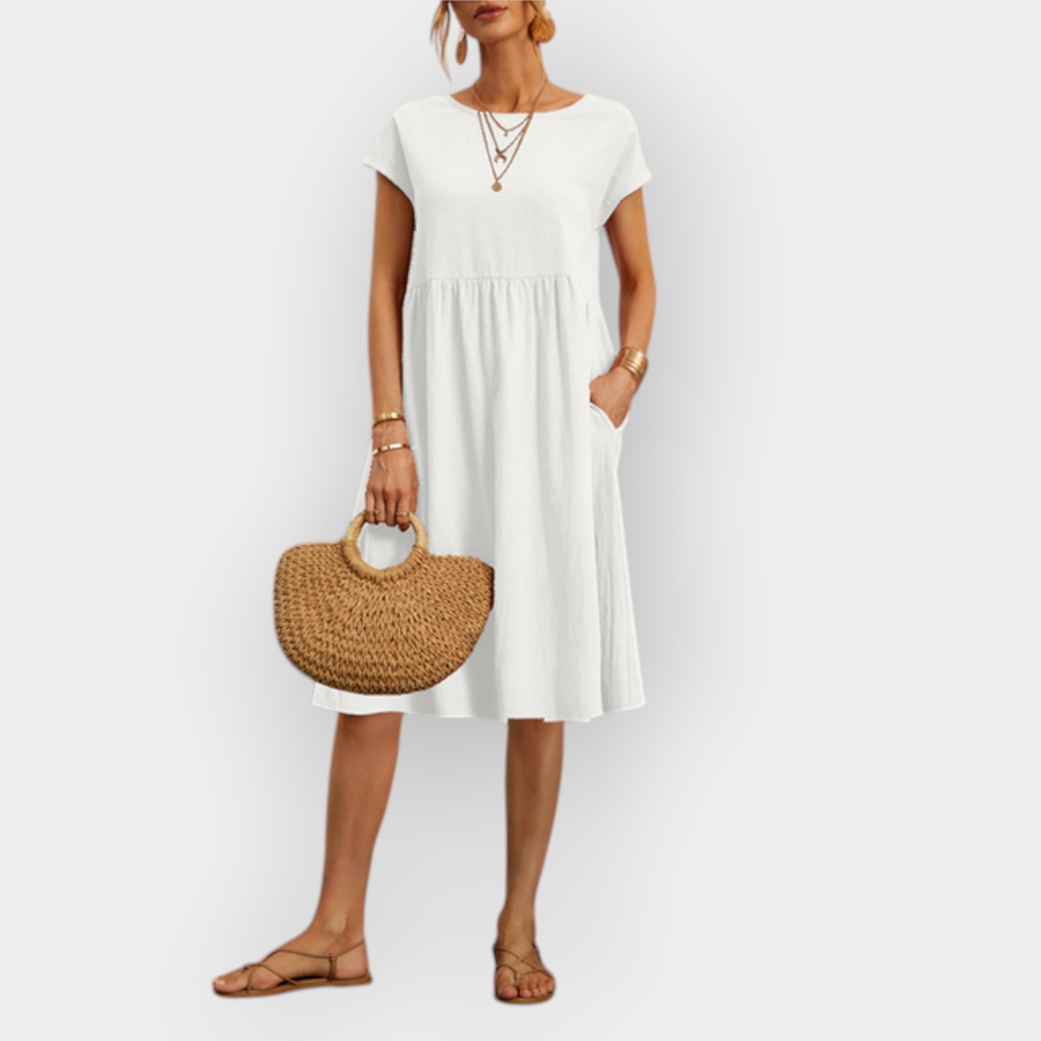 Midi Šaty Elegantní Linie Limitovaná Edice Kolekce