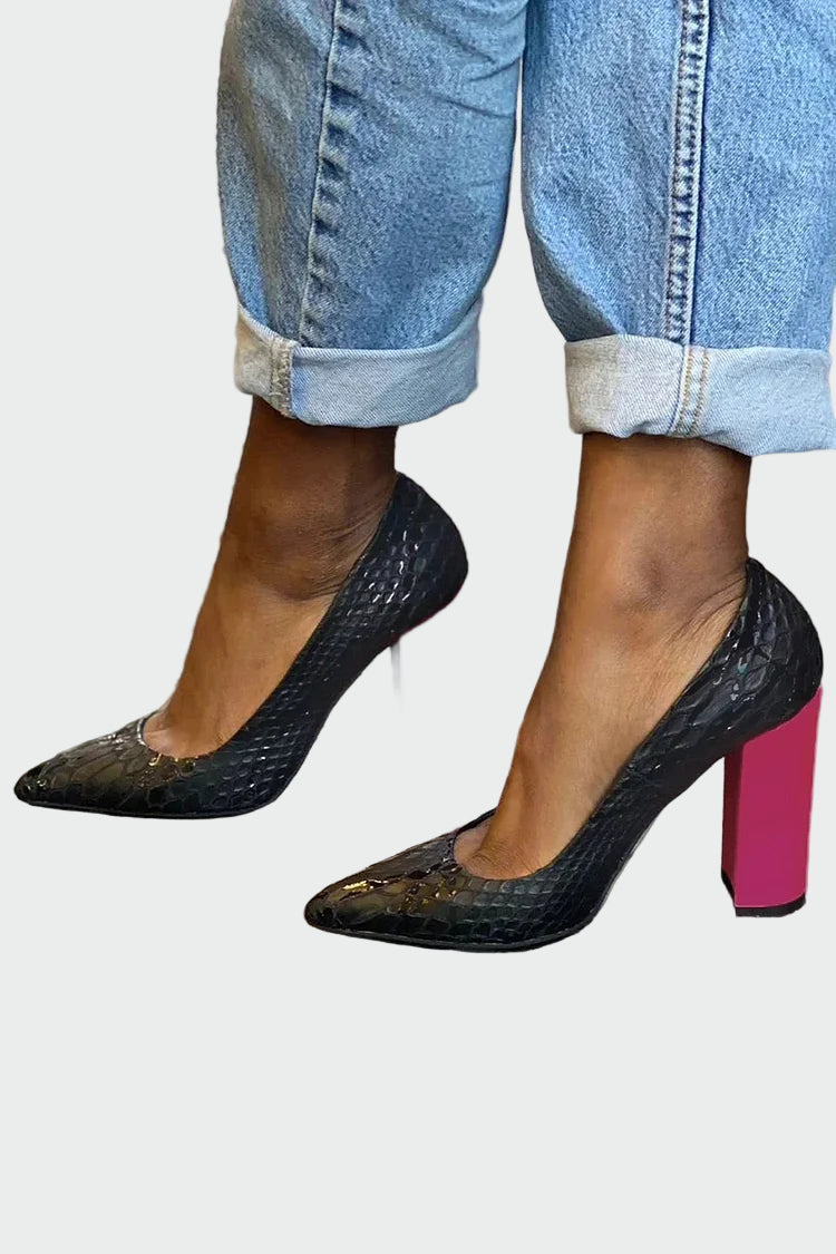 Lodičky Hadí Vzor S Neonovým Podpatkem Limitovaná Edice