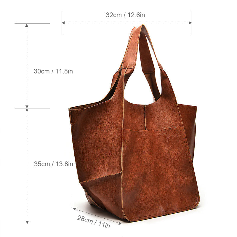 Lora Víkendová Taška Oversize PU Kůže Exkluzivní Kousek