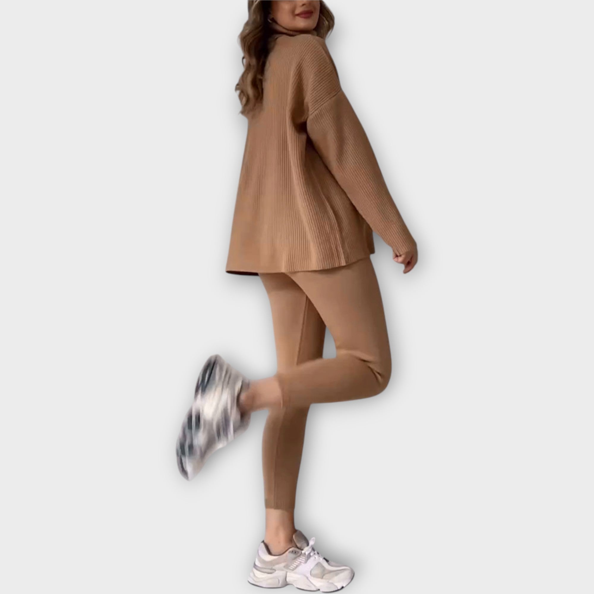 Pletený Set S Moderní Estetikou Luxusní Vlna Exkluzivně