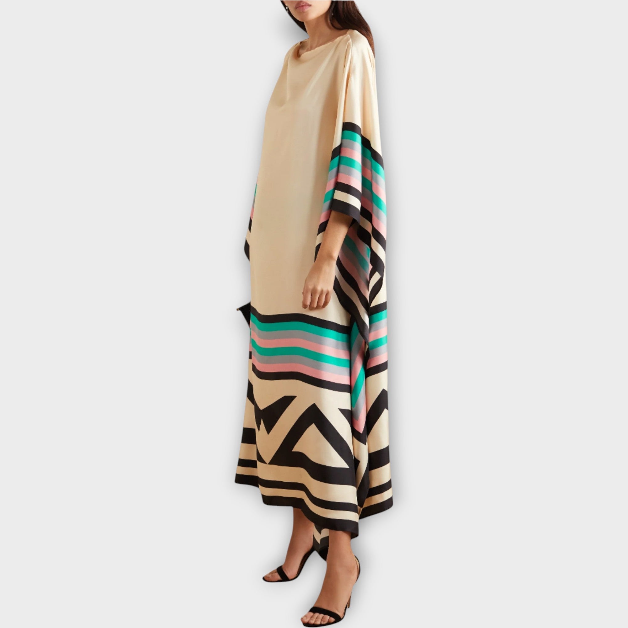 Kaftan S Lineárním Vzorem Luxusní Kolekce Exkluzivita