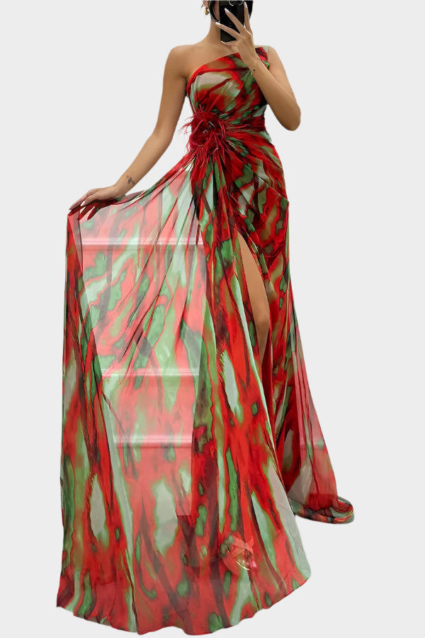 Luxusní Exkluzivní Kolekce Šaty Na Jedno Rameno A Rozparkem