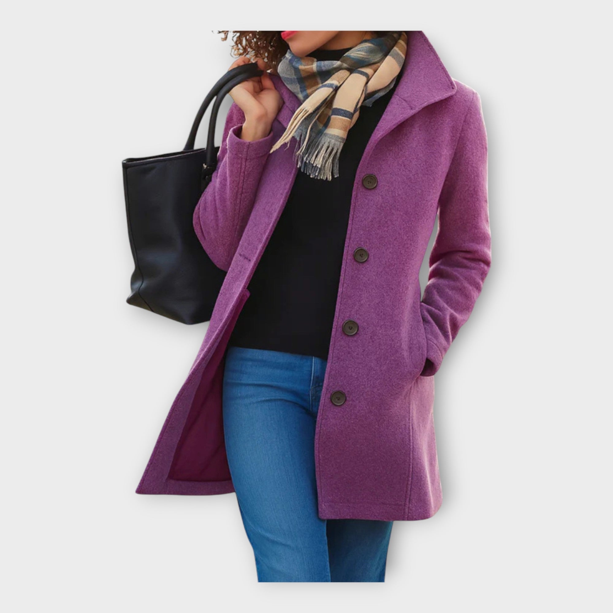 Elegantní Vlněný Kabát S Knoflíky Z Omezené Edice Náročné