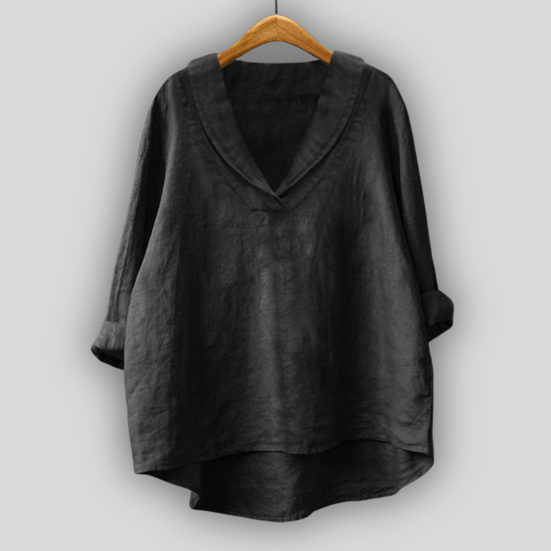 Lněná Blůza Zlatá Aura Kolekce Exkluzivní Elegance