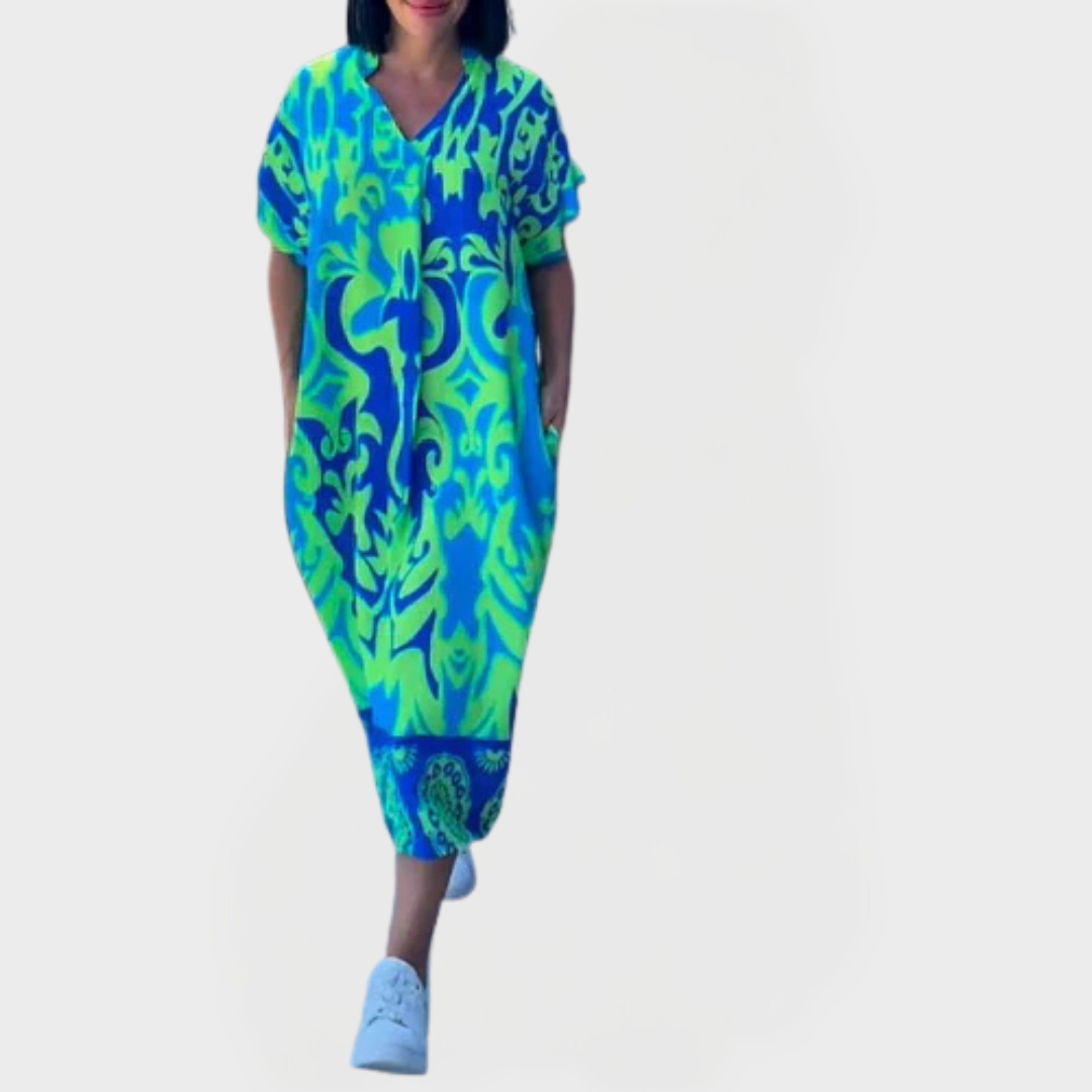 Elegantní Kaftan Z Kolekce Tribal Potiskem Exkluzivní