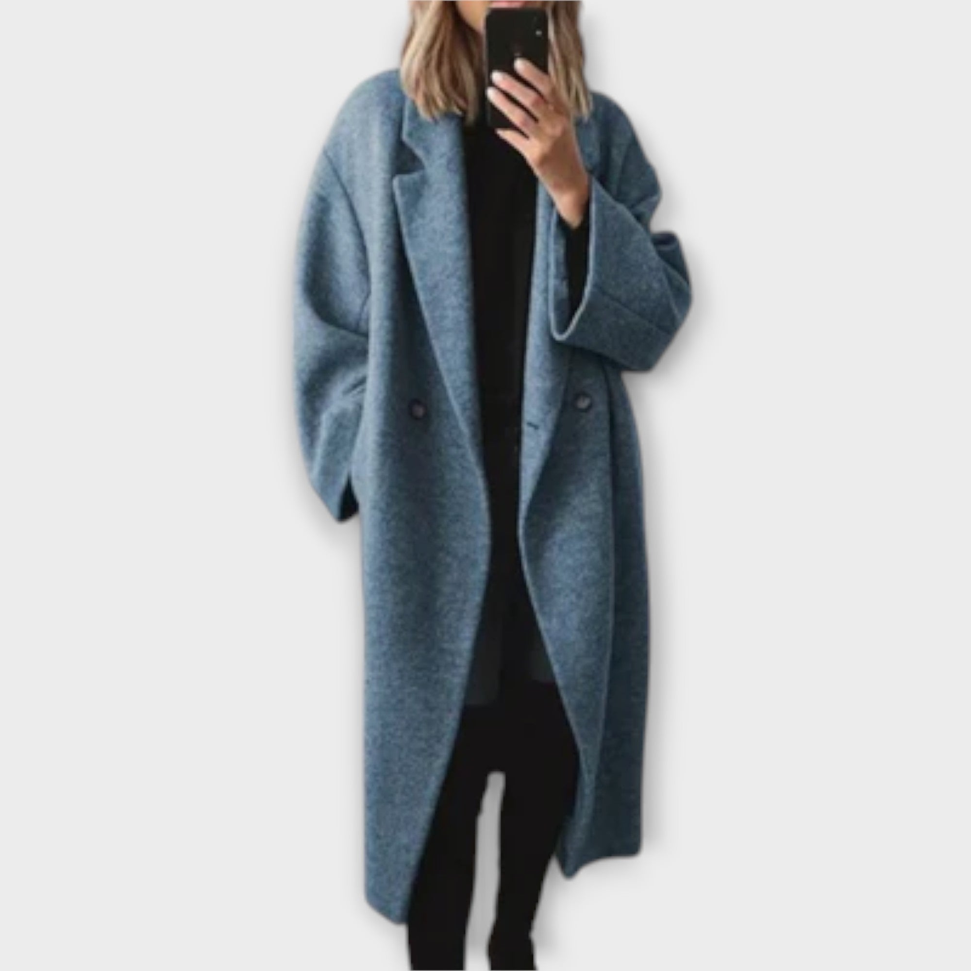Jennifer Kabát Elegantní Dlouhý Luxusní Materiál Exkluzivní