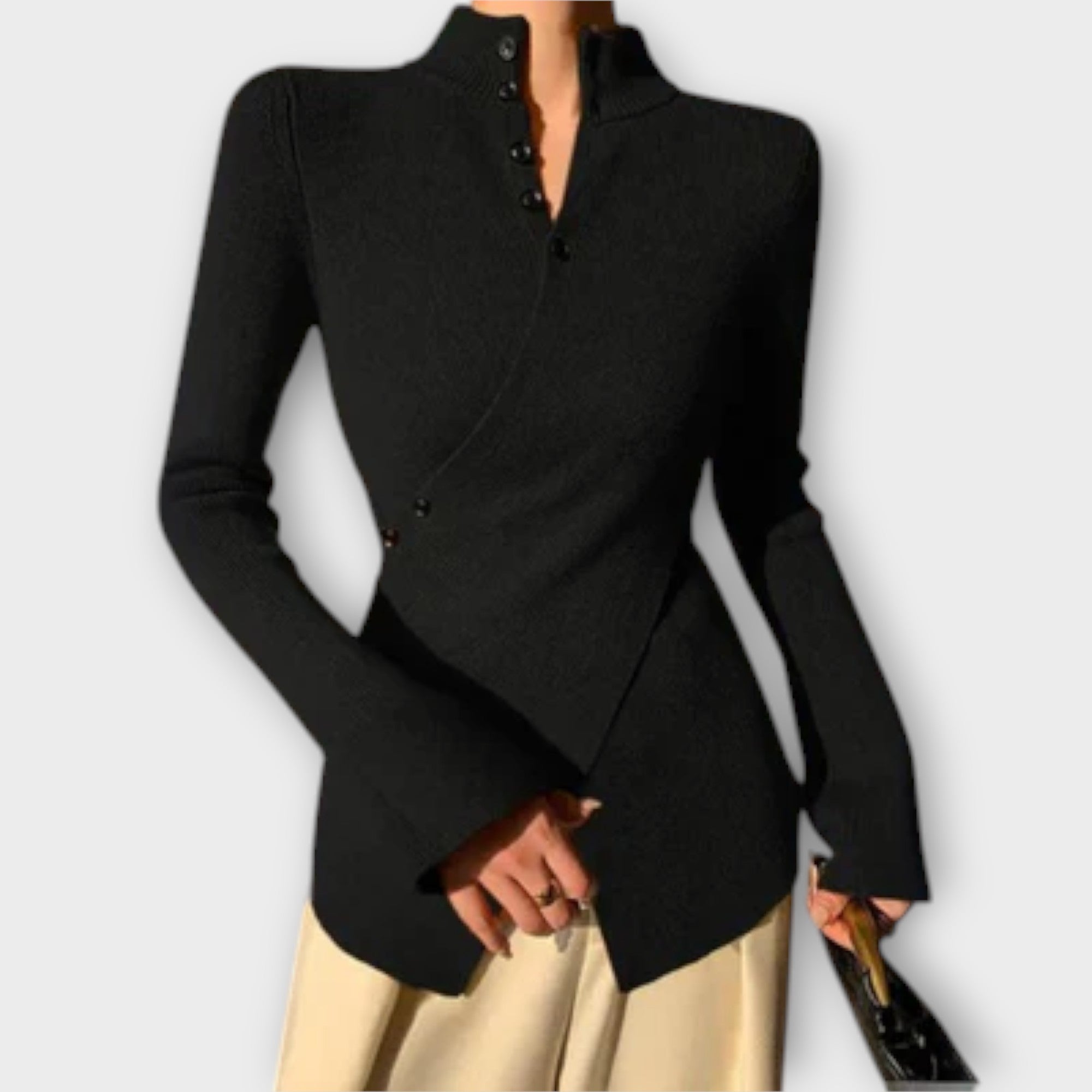 Aa Černé Proužkové Tričko Z Luxusní Bavlněné Směsi