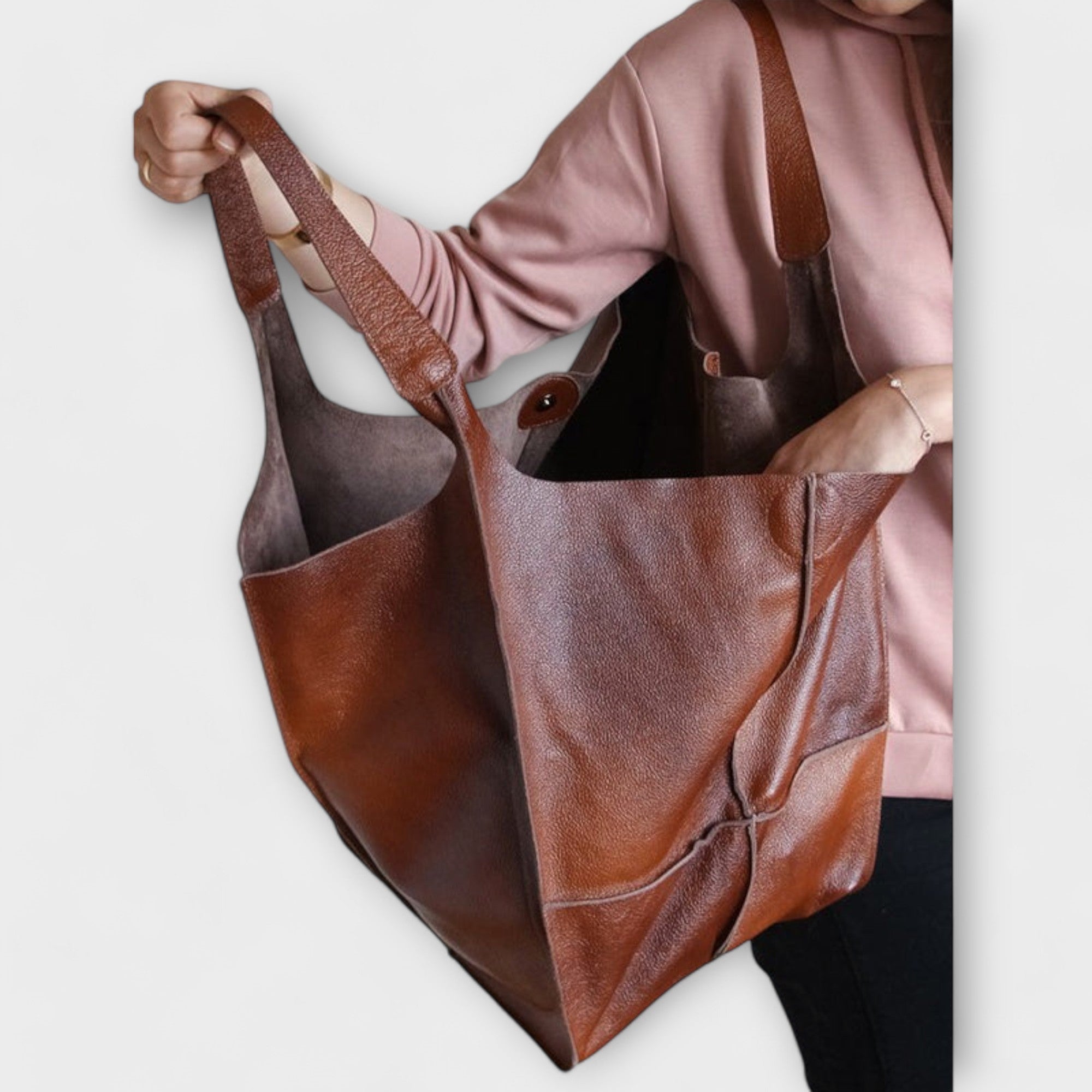 Lora Víkendová Taška Oversize PU Kůže Exkluzivní Kousek