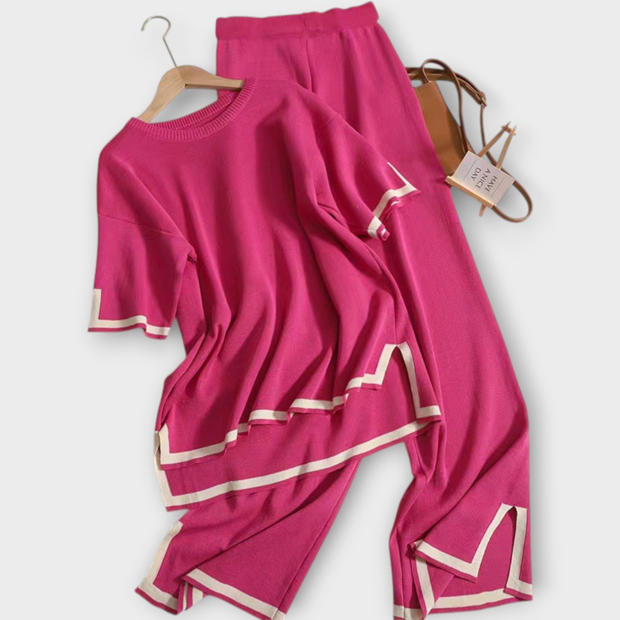 Pletený Set S Krátkým Rukávem Hedvábná Pletenina Exkluziv