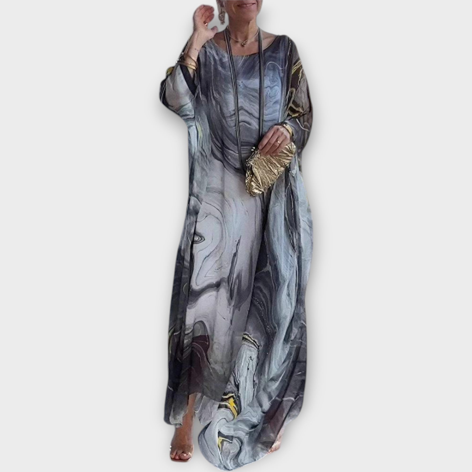 Kaftan Maxi Průsvitná Látka Kolekce Exkluzivní Letní Vzhled