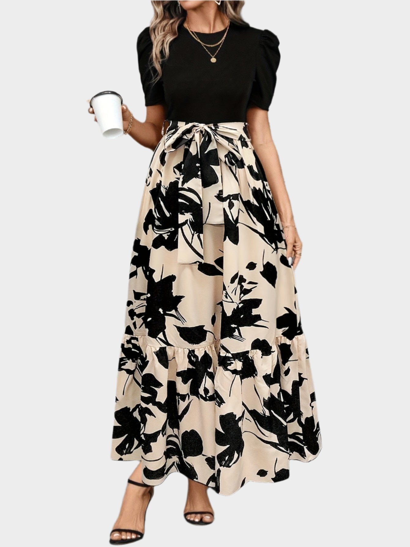 Květinové Šaty S Vysokým Pasem Exkluzivní Luxus Kolekce