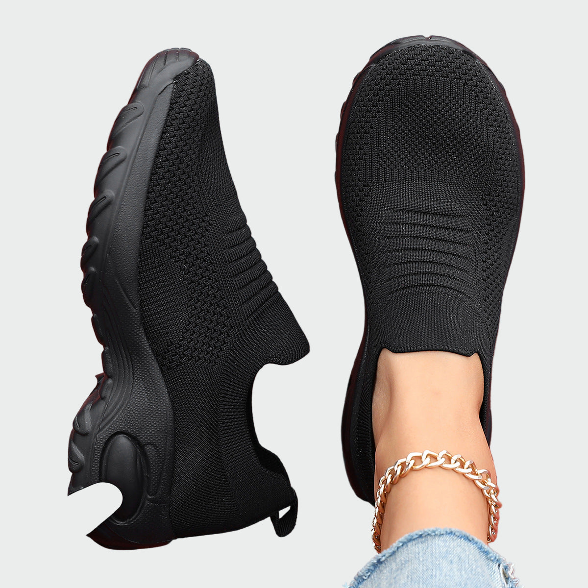 Slip On Tenisky Kožená Kolekce Exkluzivní Edice Elegantní