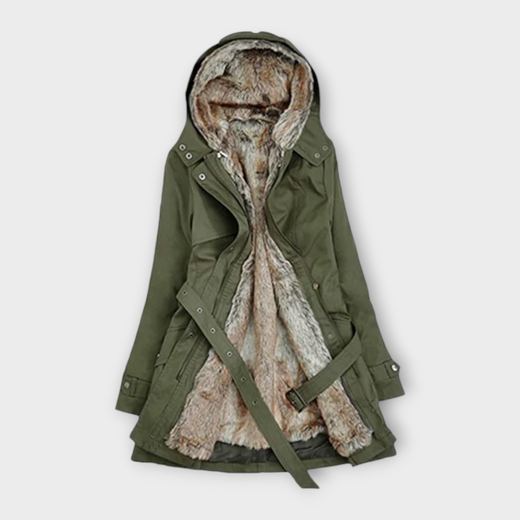 Mikash Vlněný Kabát S Květinovou Podšívkou Exkluzivní