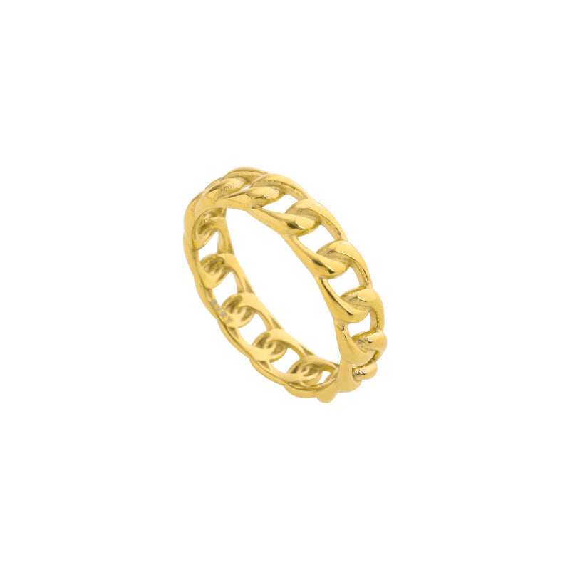 Prsten S Řetízkem Z Luxusní Kolekce Chain Elegantní