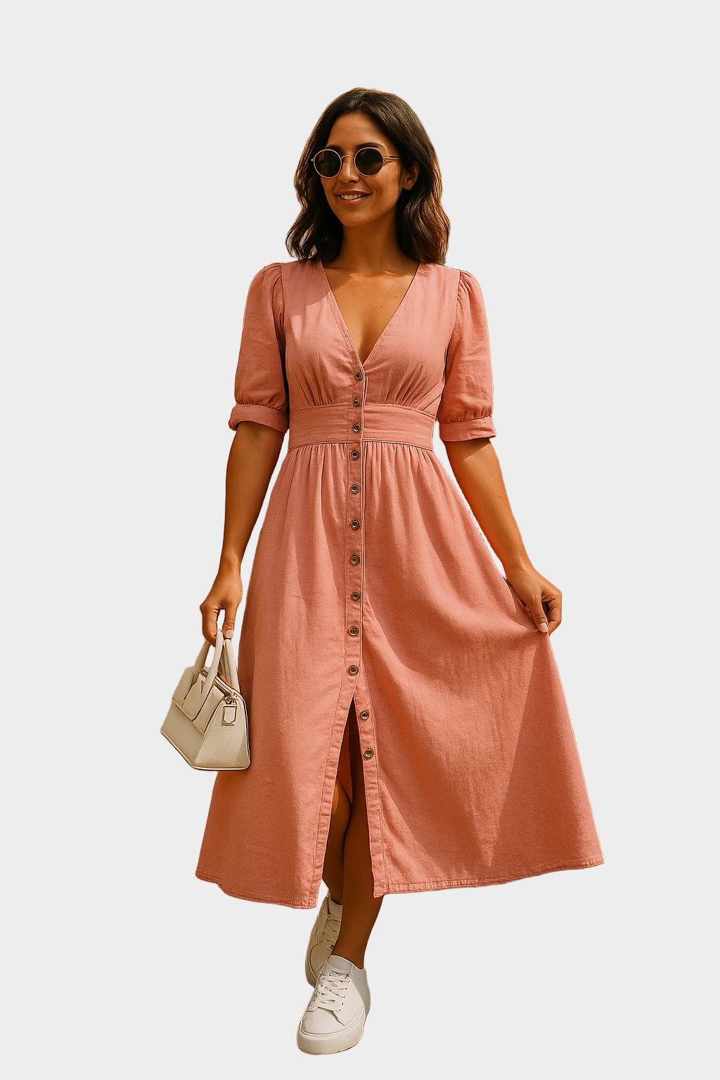 Džínsové Maxi Šaty S Knoflíky Exkluzivní Kolekce Pro Ženy