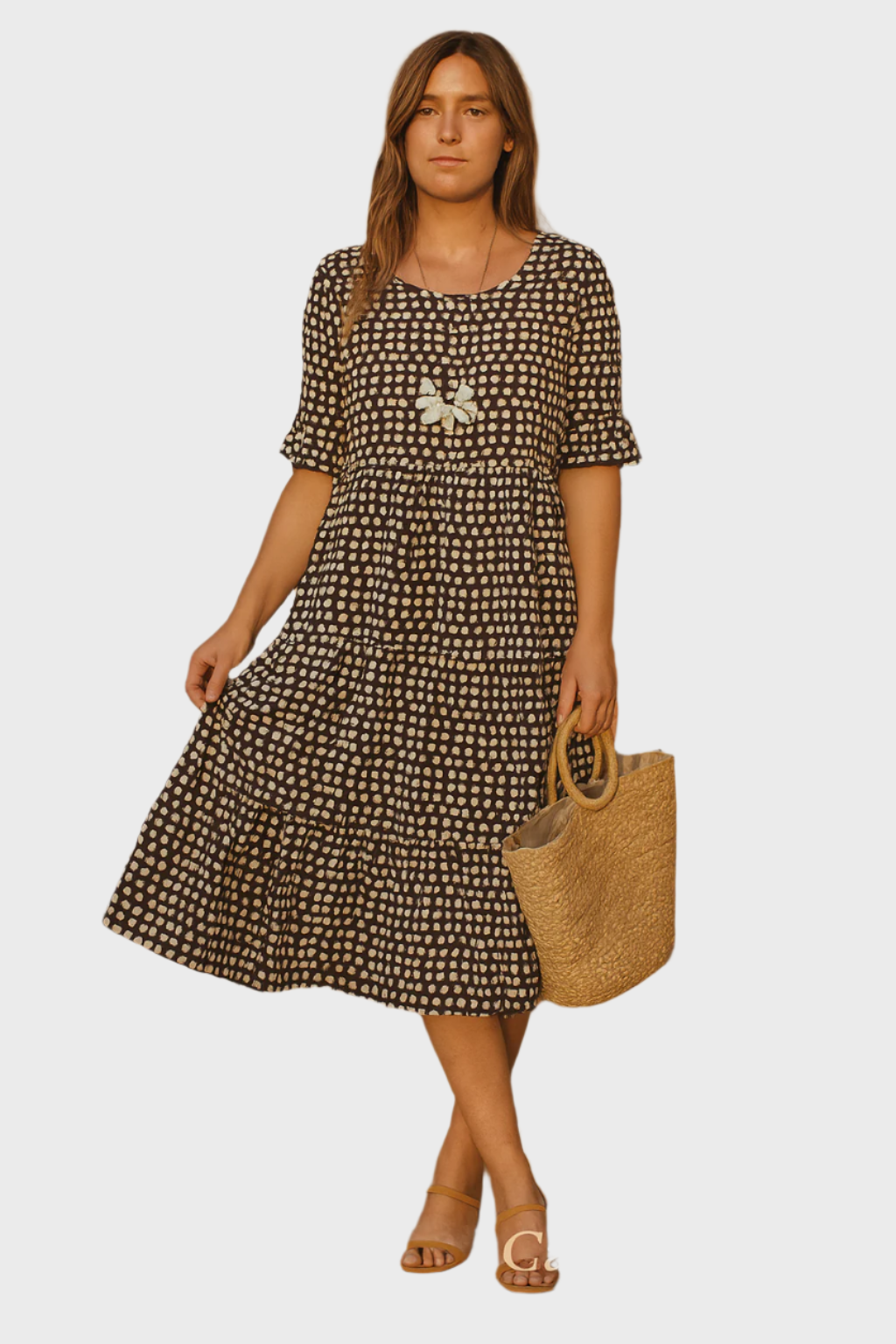 Letní Šaty z Luxusní Kolekce Natur s Jemným Vzorem Exkluziv