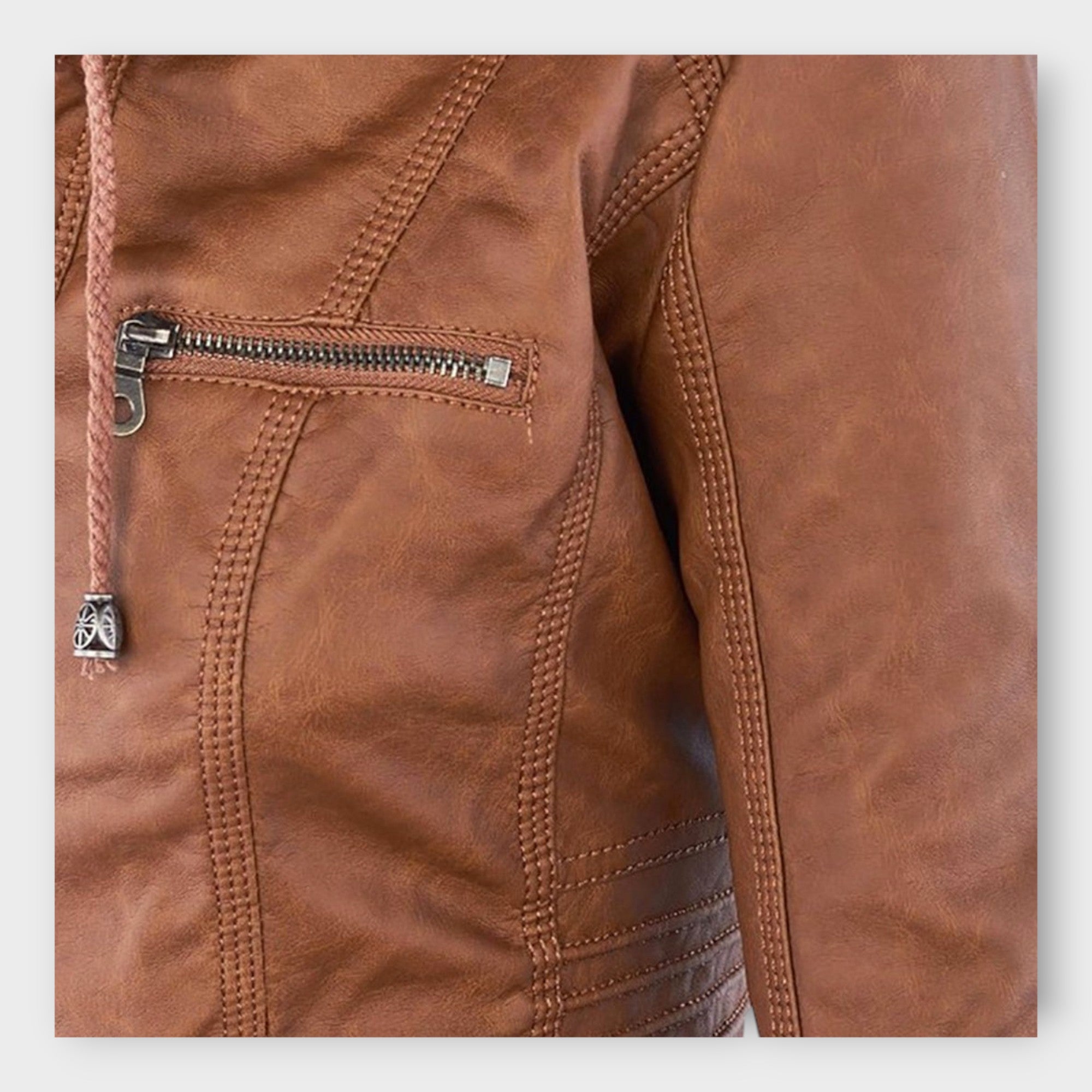 Kožená Bunda S Kapucí Z Nappa Kůže Exkluzivní Kousek