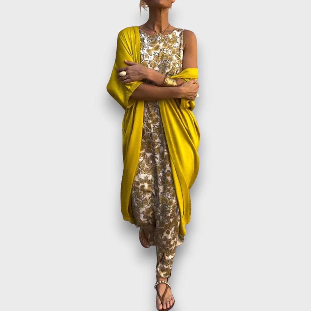 Luxusní Maxi Šaty s Kaftanem a Saténovým Závojem Exkluzivní