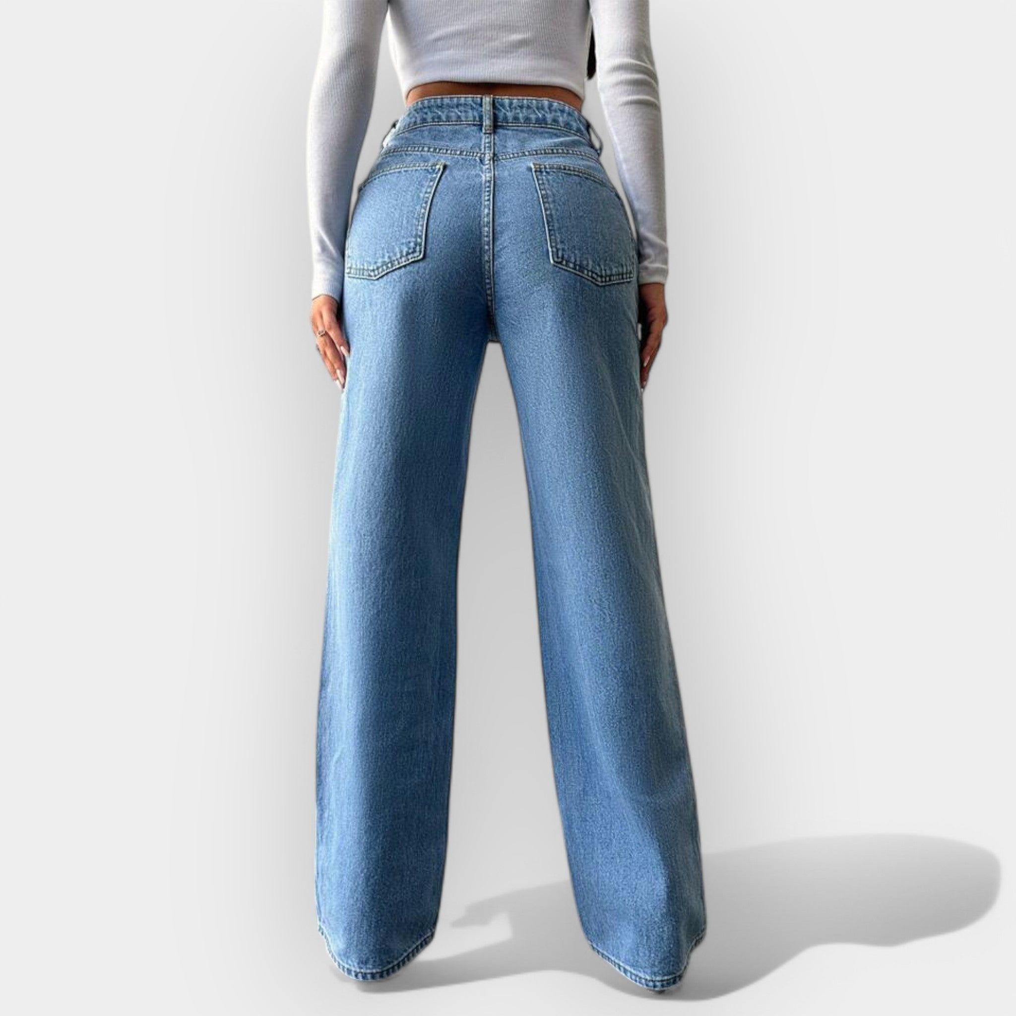 Prémiový Denim Džínové Kalhoty S Vysokým Pasem Exkluzivní