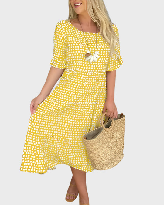 Letní Šaty z Luxusní Kolekce Natur s Jemným Vzorem Exkluziv