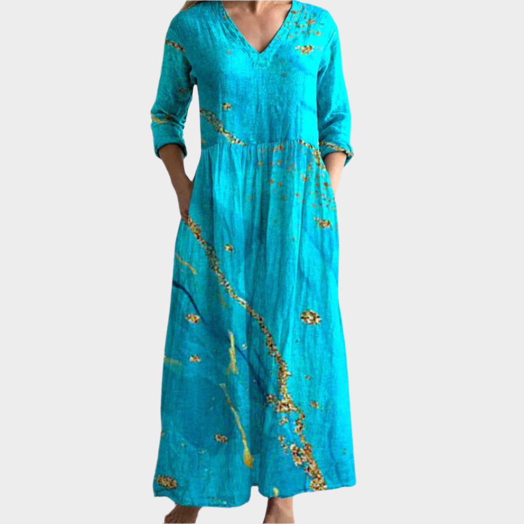 Boho Šaty Elegantní Línie Letní Kolekce Exkluzivní Kousek