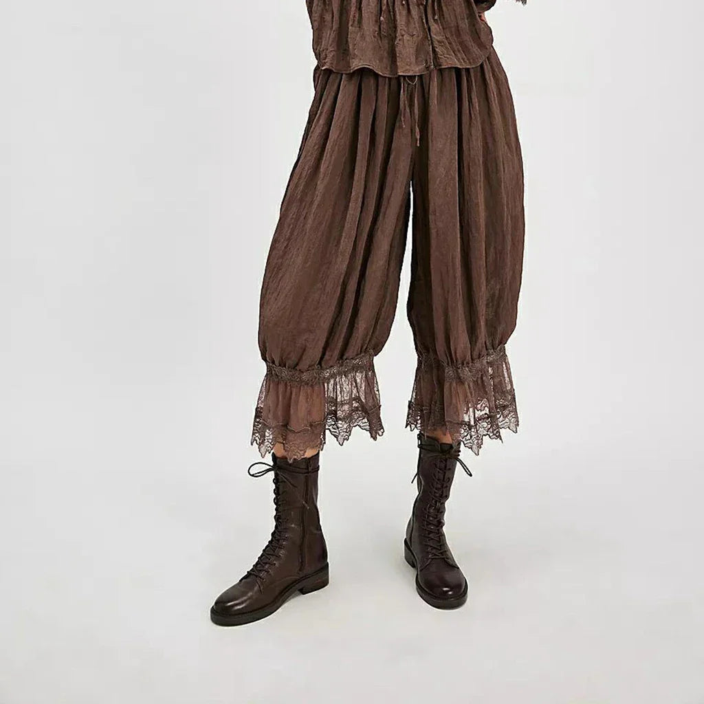 Boho Krajkové Kalhoty Viktoriánský Styl Exkluzivní