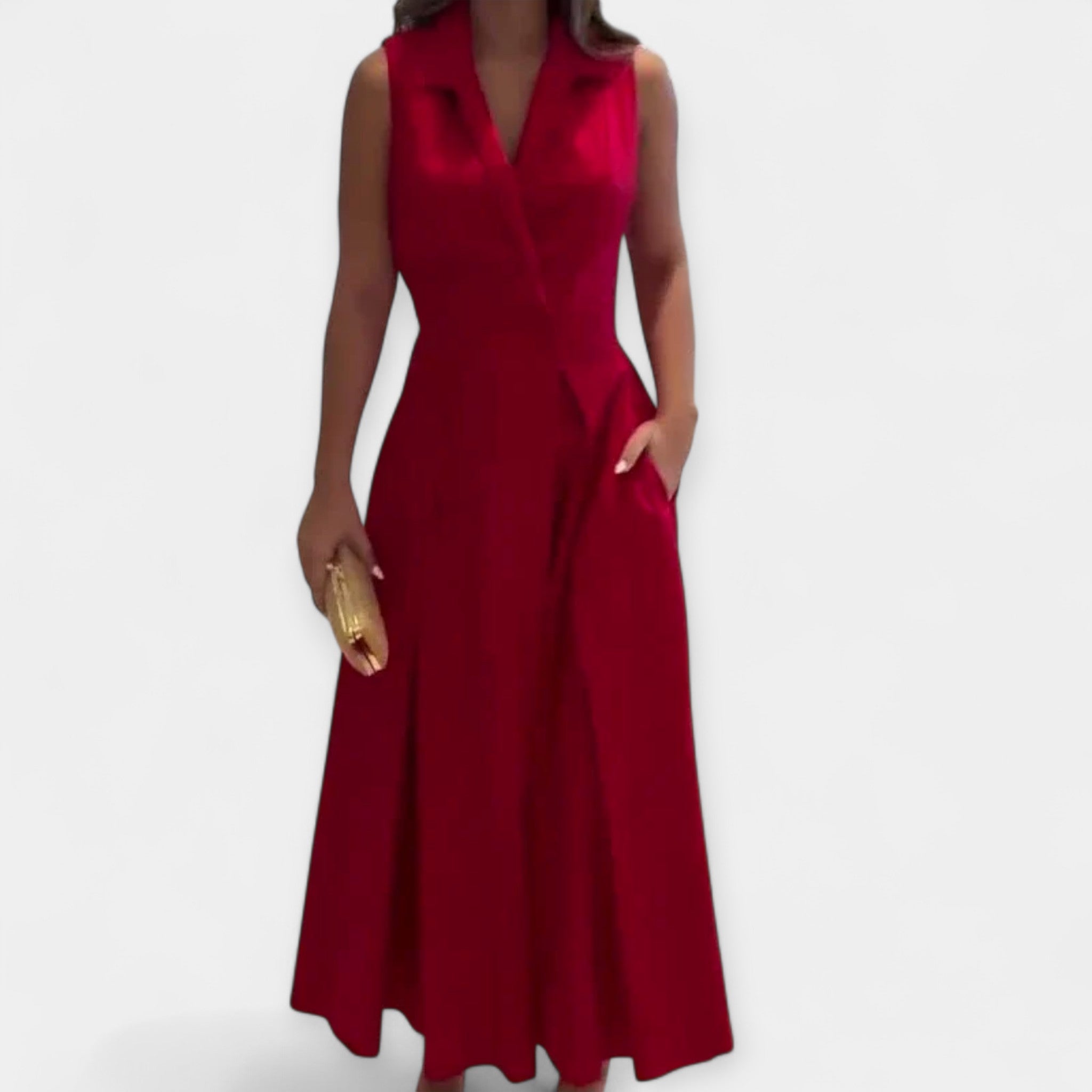 Midi Šaty S Límem Klasický Střih Exkluzivní Kolekce