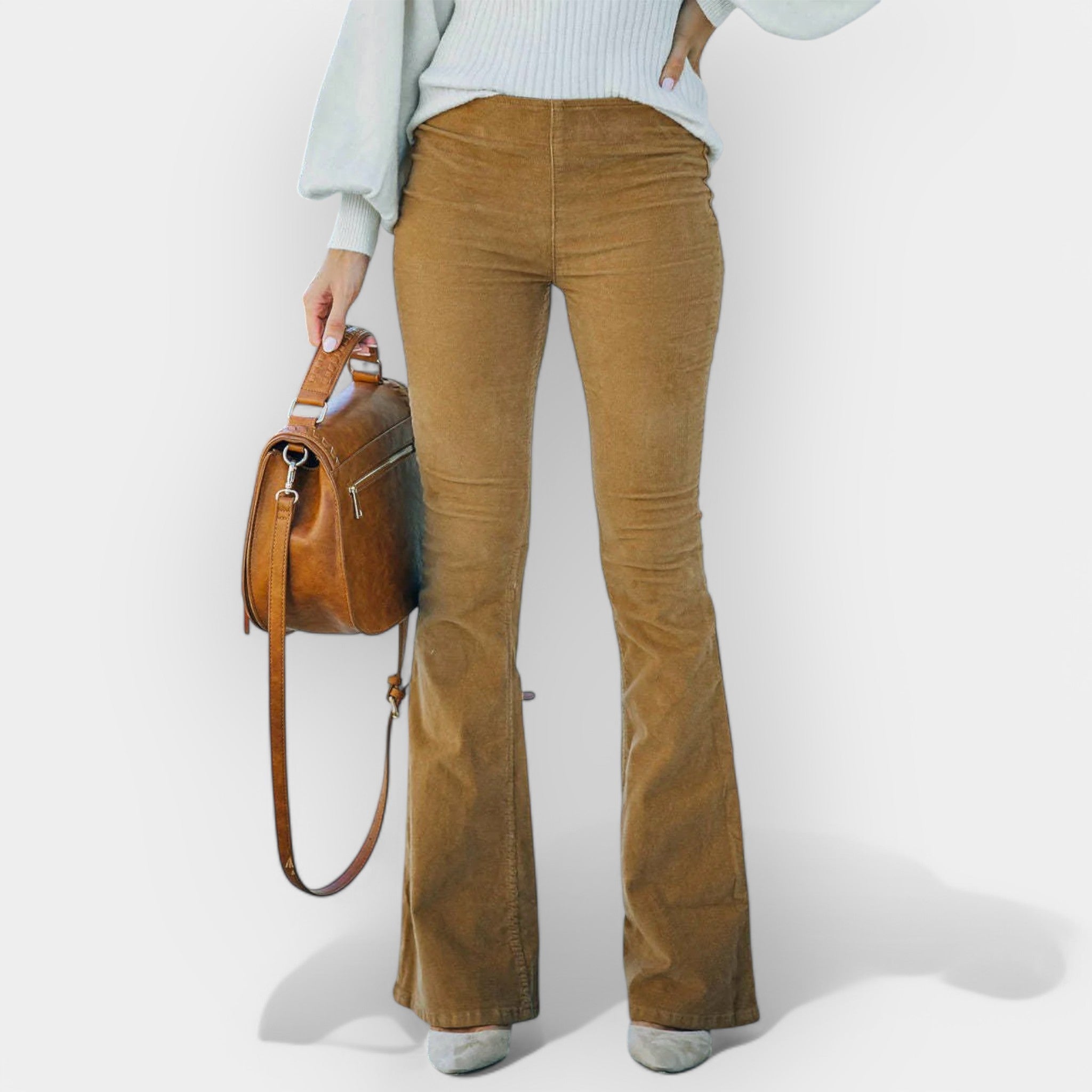 Vysoký Pas Kalhoty S Širokými Nohavicemi Exkluzivní Kolekce