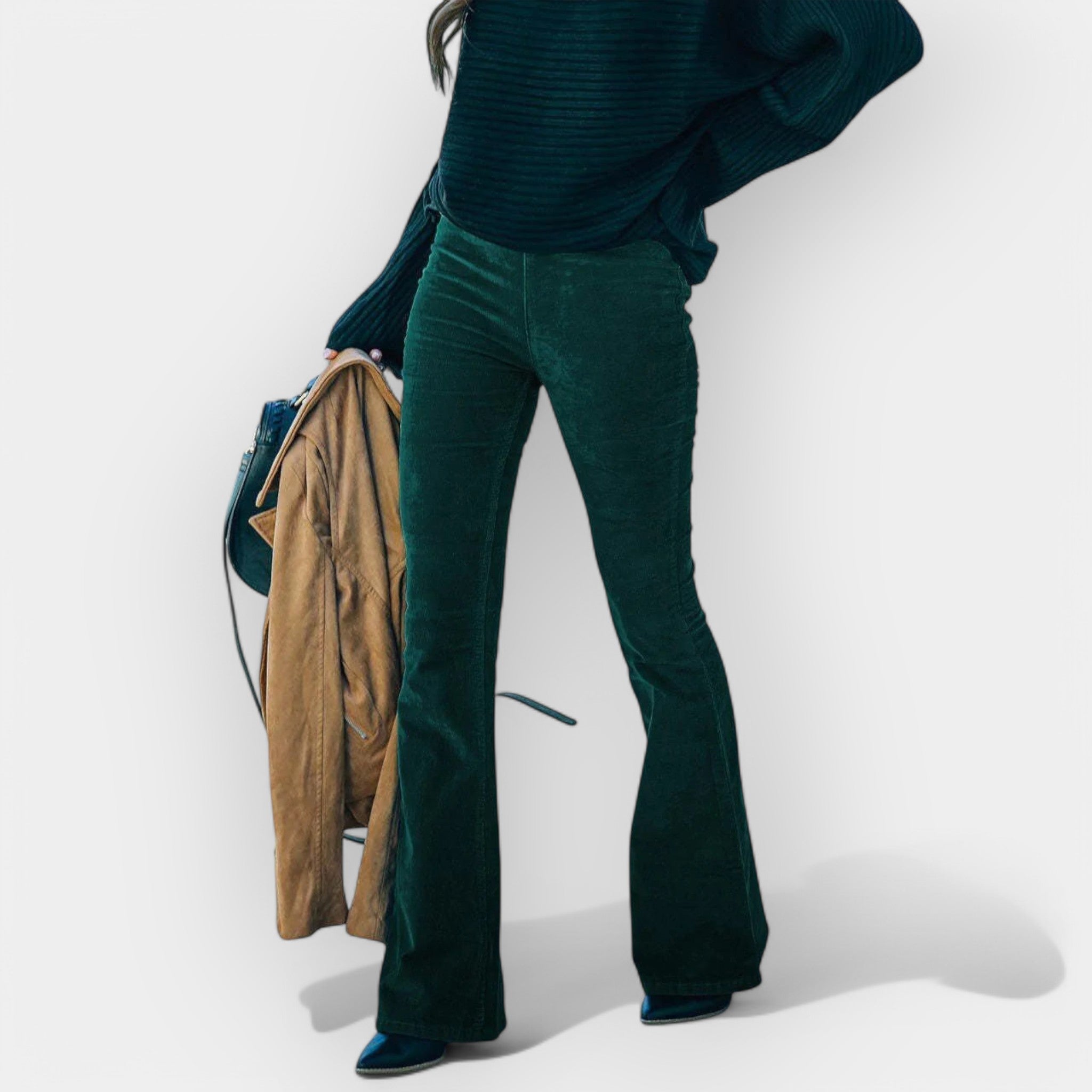 Vysoký Pas Kalhoty S Širokými Nohavicemi Exkluzivní Kolekce