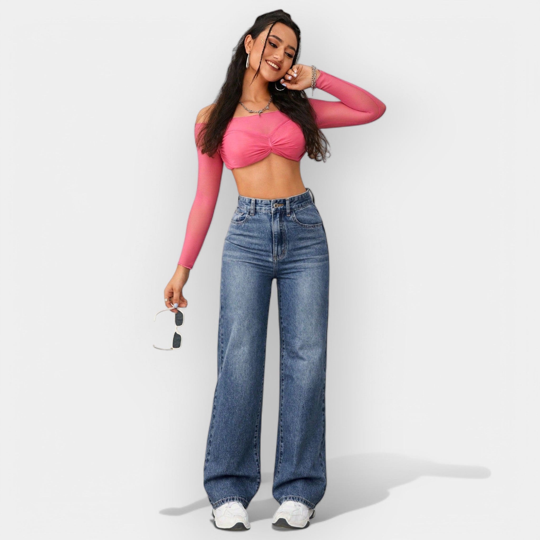Džíny Premium Denim Rovná Linie Exkluzivní Kolekce
