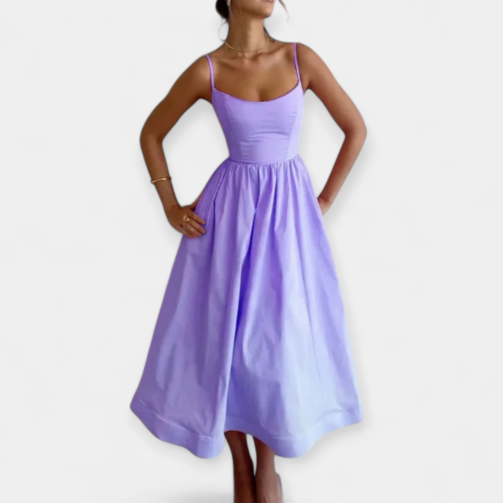 Minišaty s Kulatým Výstřihem a Ramínky Lux exkluzivně