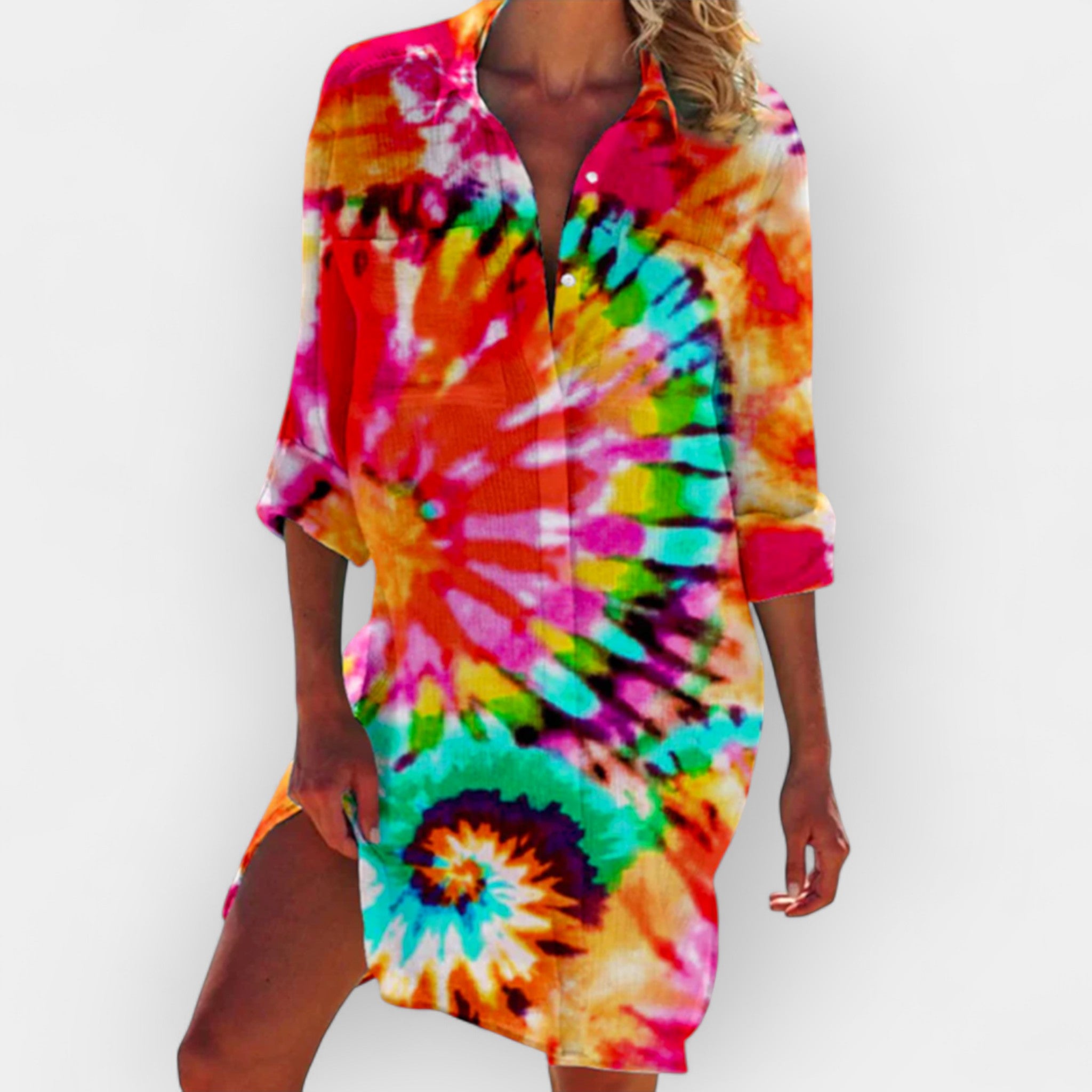 Elegantní Šaty s Klasickou Siluetou a Prodyšný Materiál