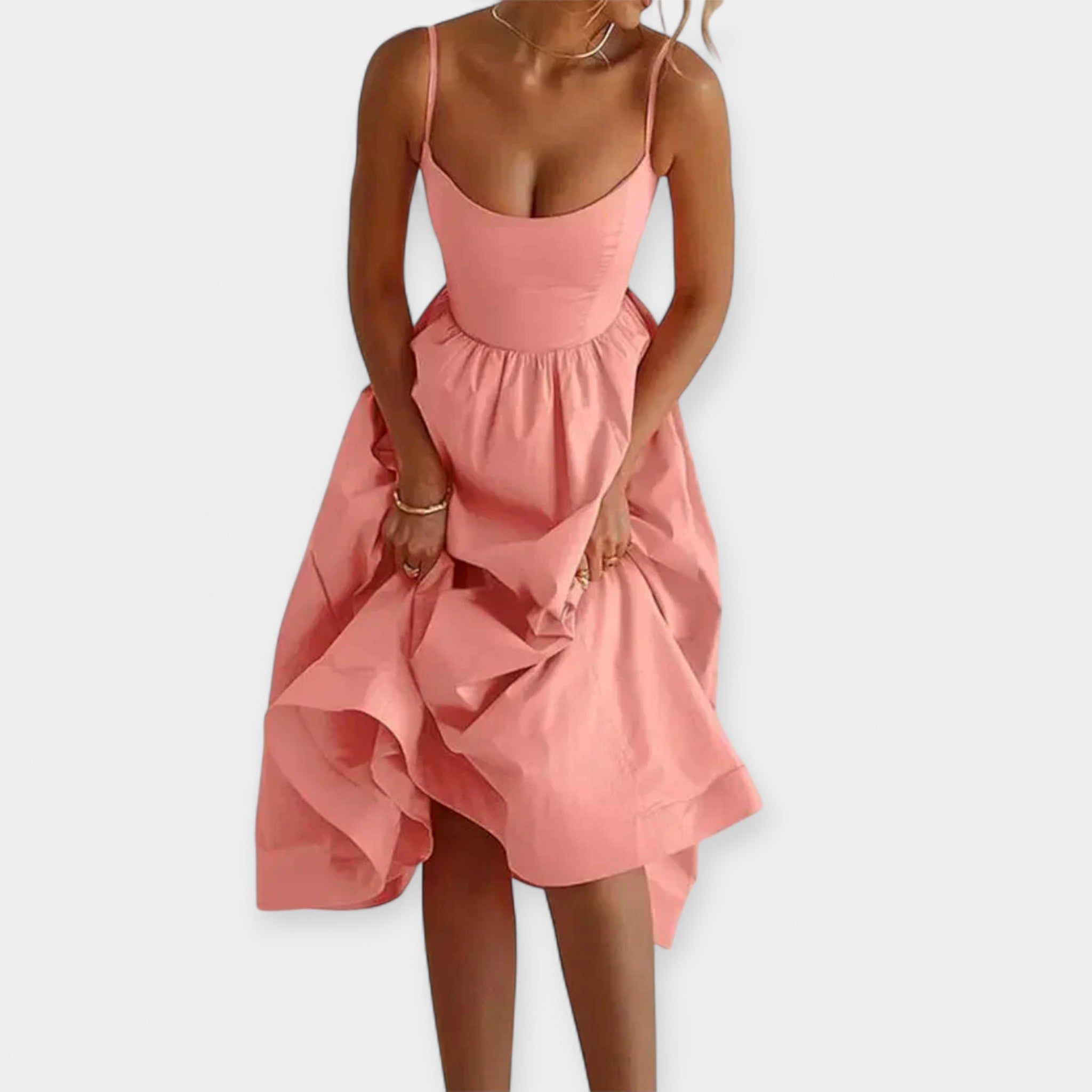 Minišaty s Kulatým Výstřihem a Ramínky Lux exkluzivně