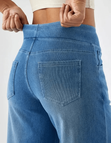 Elegantní Kalhoty Elastický Pas Luxusní Design Dává Komfort