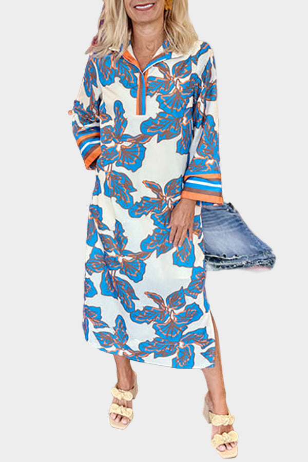 Luxusní Kaftan Kolekce Se Květinovým Vzorem A Zipem