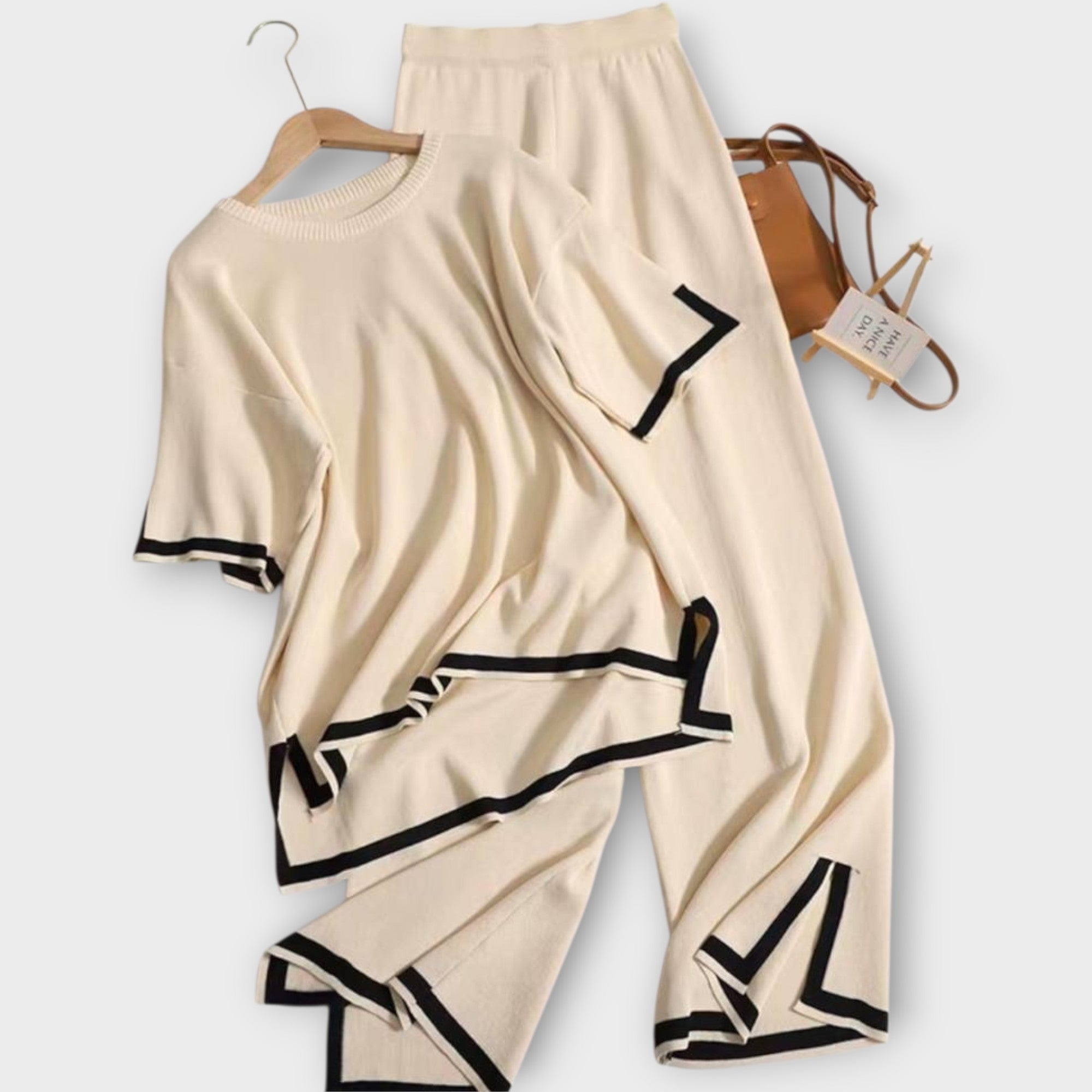 Pletený Set S Krátkým Rukávem Hedvábná Pletenina Exkluziv