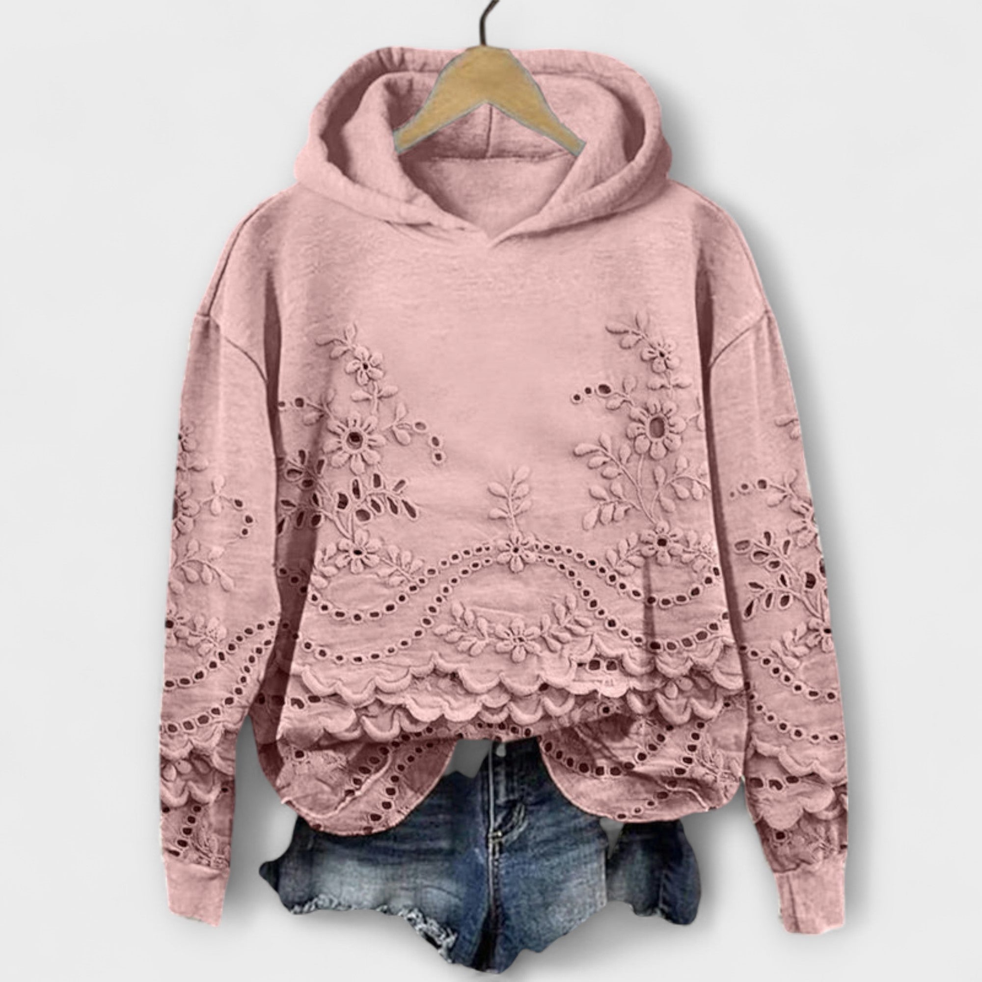 Hoodie S Krajkovými Detaily Luxusní Exkluzivní Kolekce