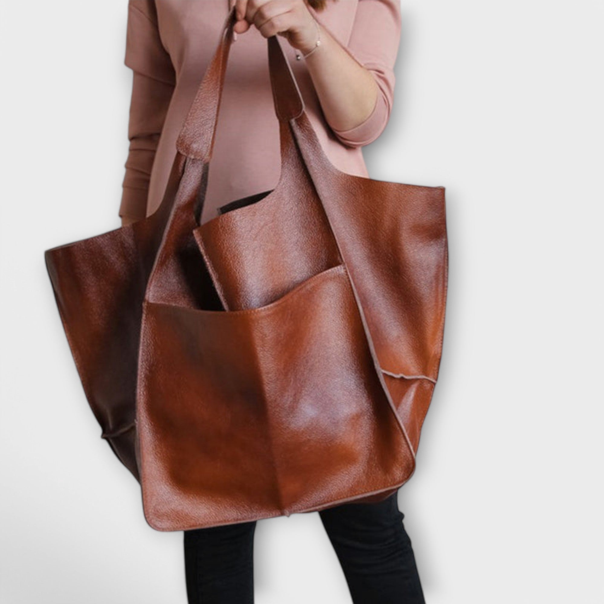 Lora Víkendová Taška Oversize PU Kůže Exkluzivní Kousek