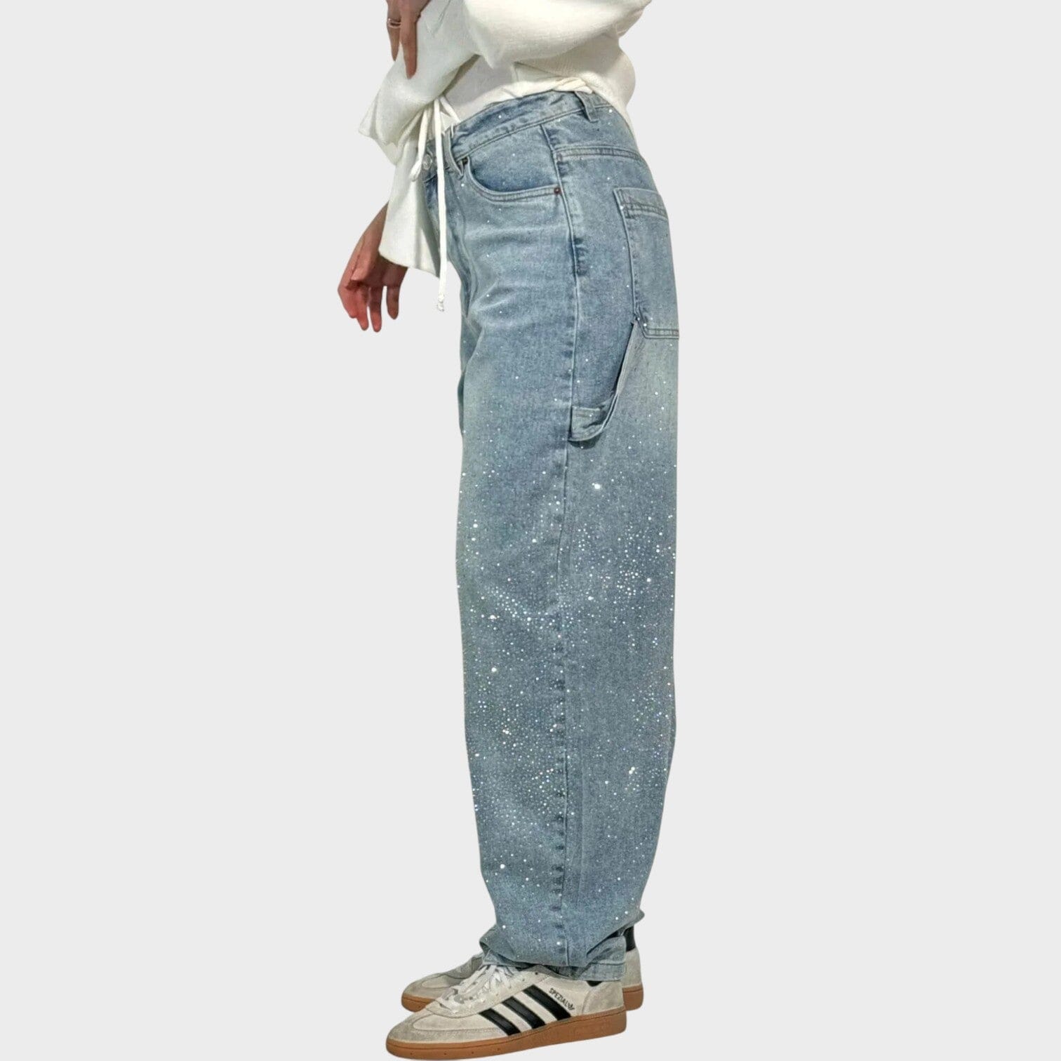 Valerie Balloon Jeans S Lehkým Leskem Exkluzivní Kolekce