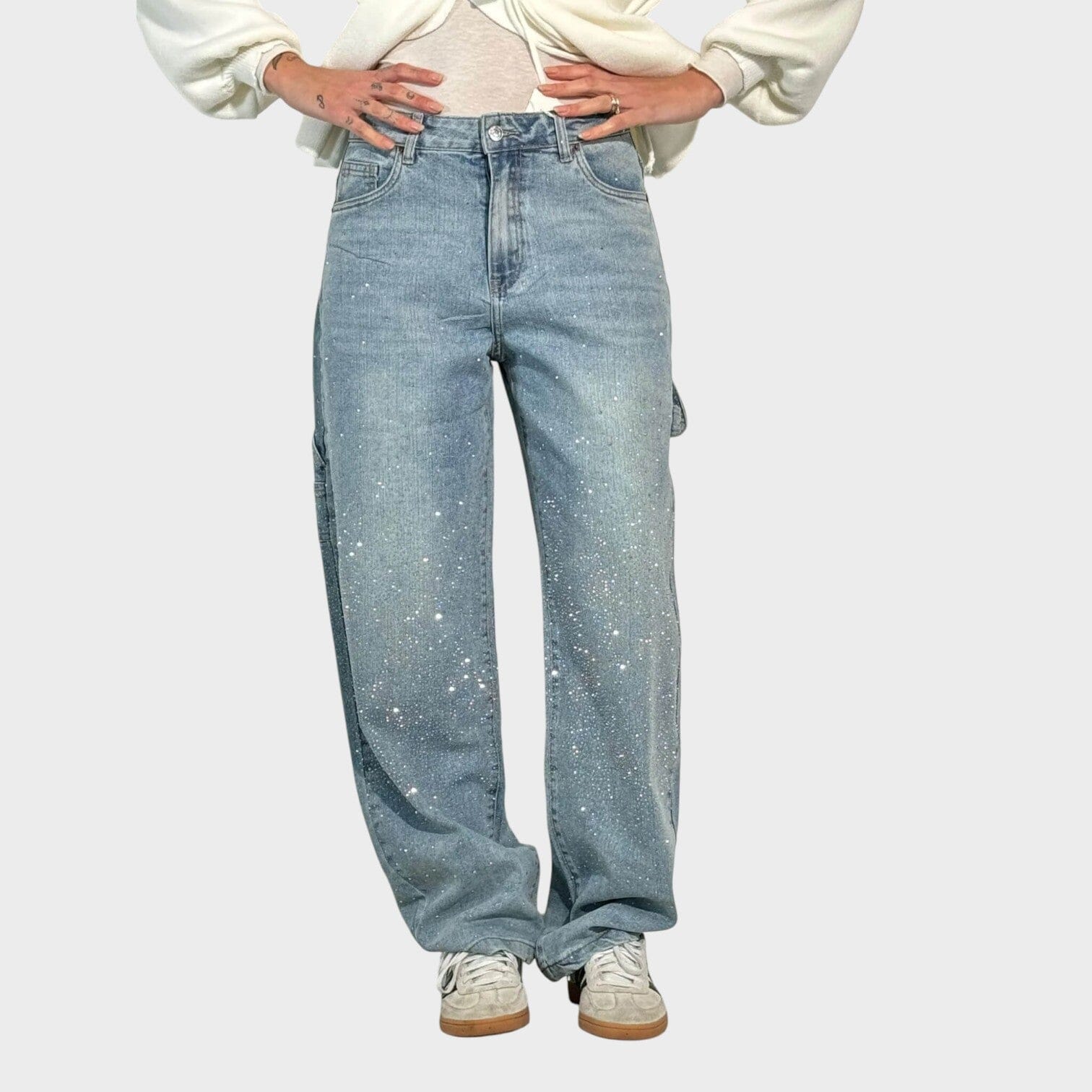 Valerie Balloon Jeans S Lehkým Leskem Exkluzivní Kolekce