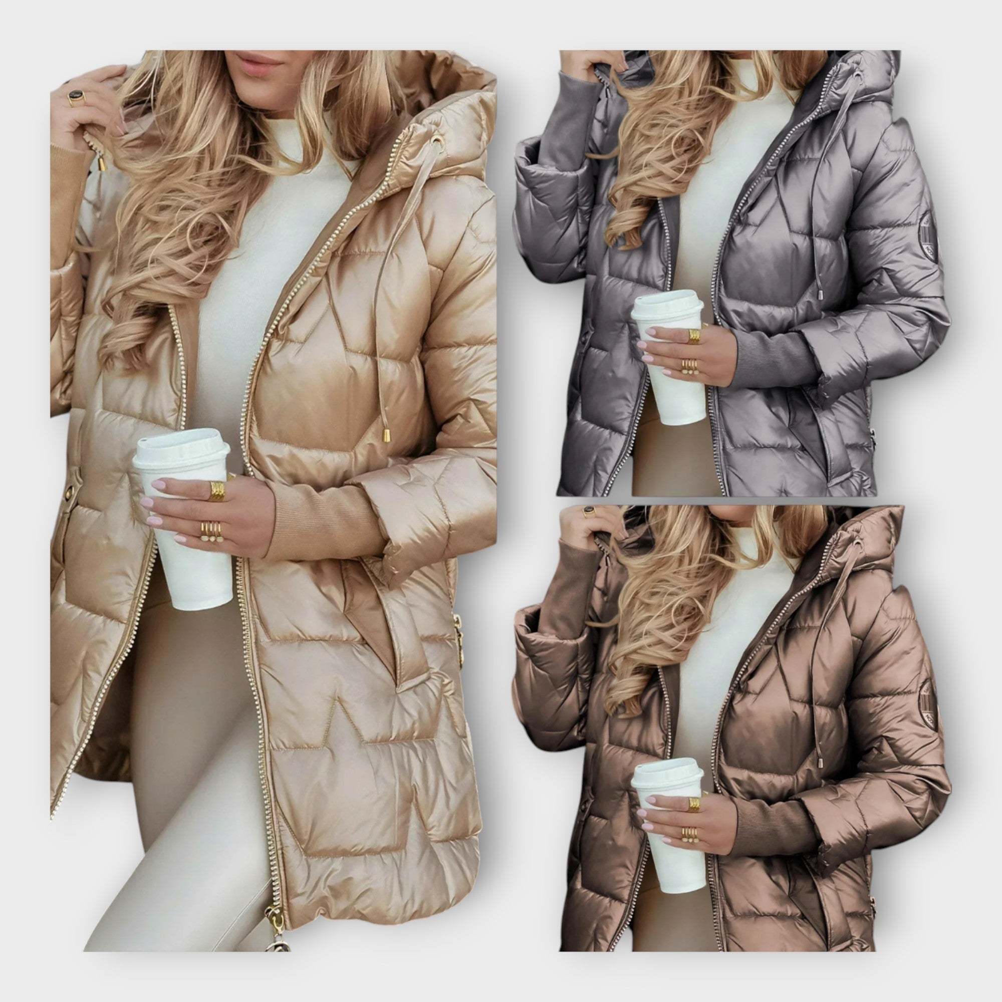 Péřová Bunda S Kapucí Exkluzivní Kolekce Pro Módní Nadšence