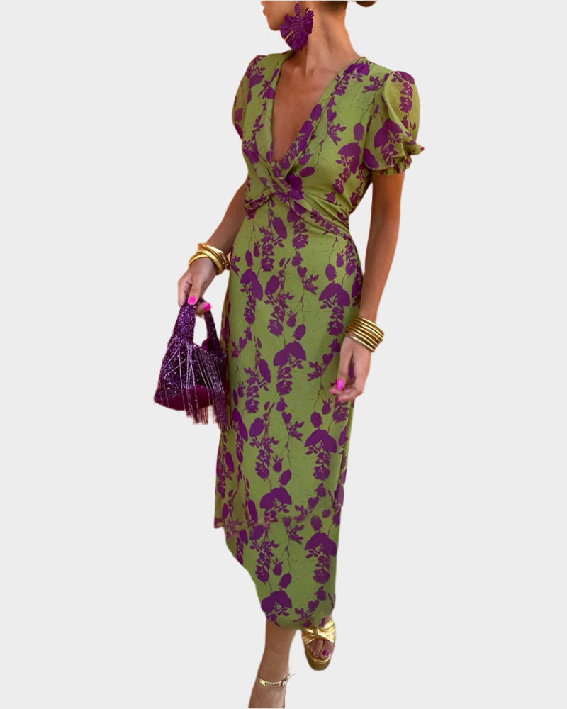 Květinové Šaty Retro Elegance Z Kolekce Flora Exkluzivní