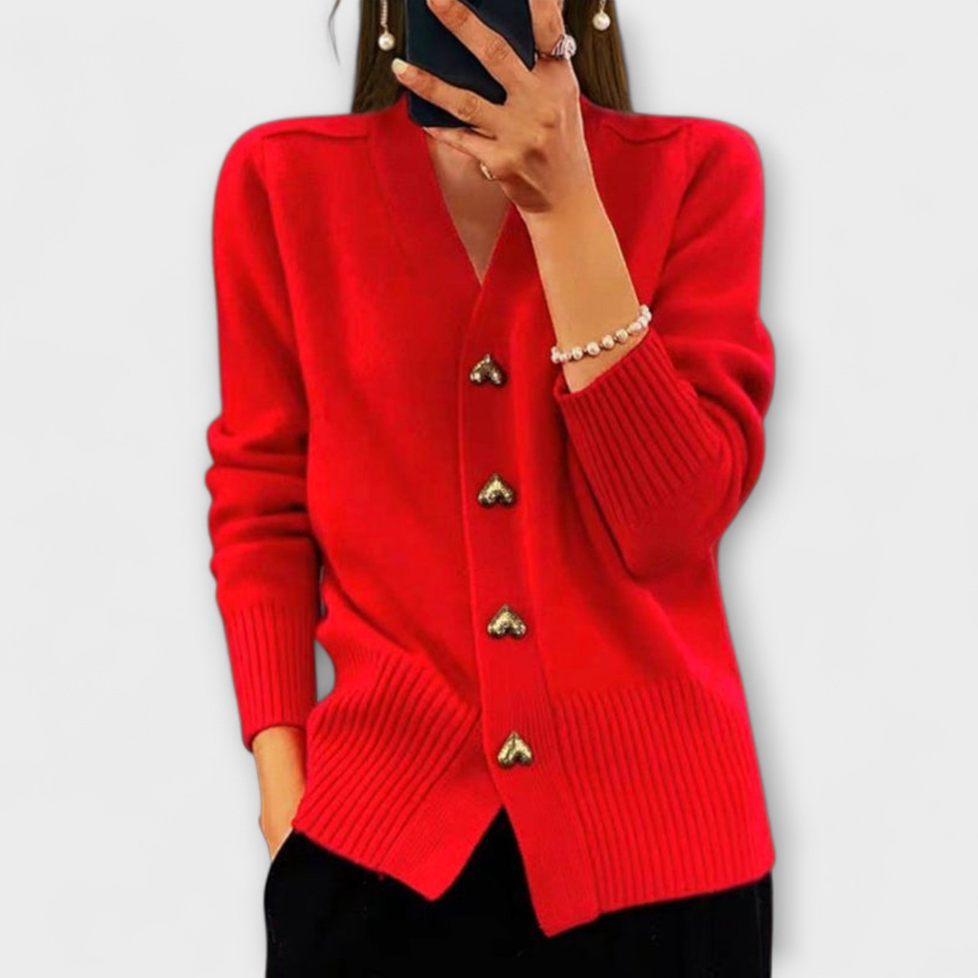 Marij Cardigan S V Výstřihem Unikátním Měkkým Materiálem