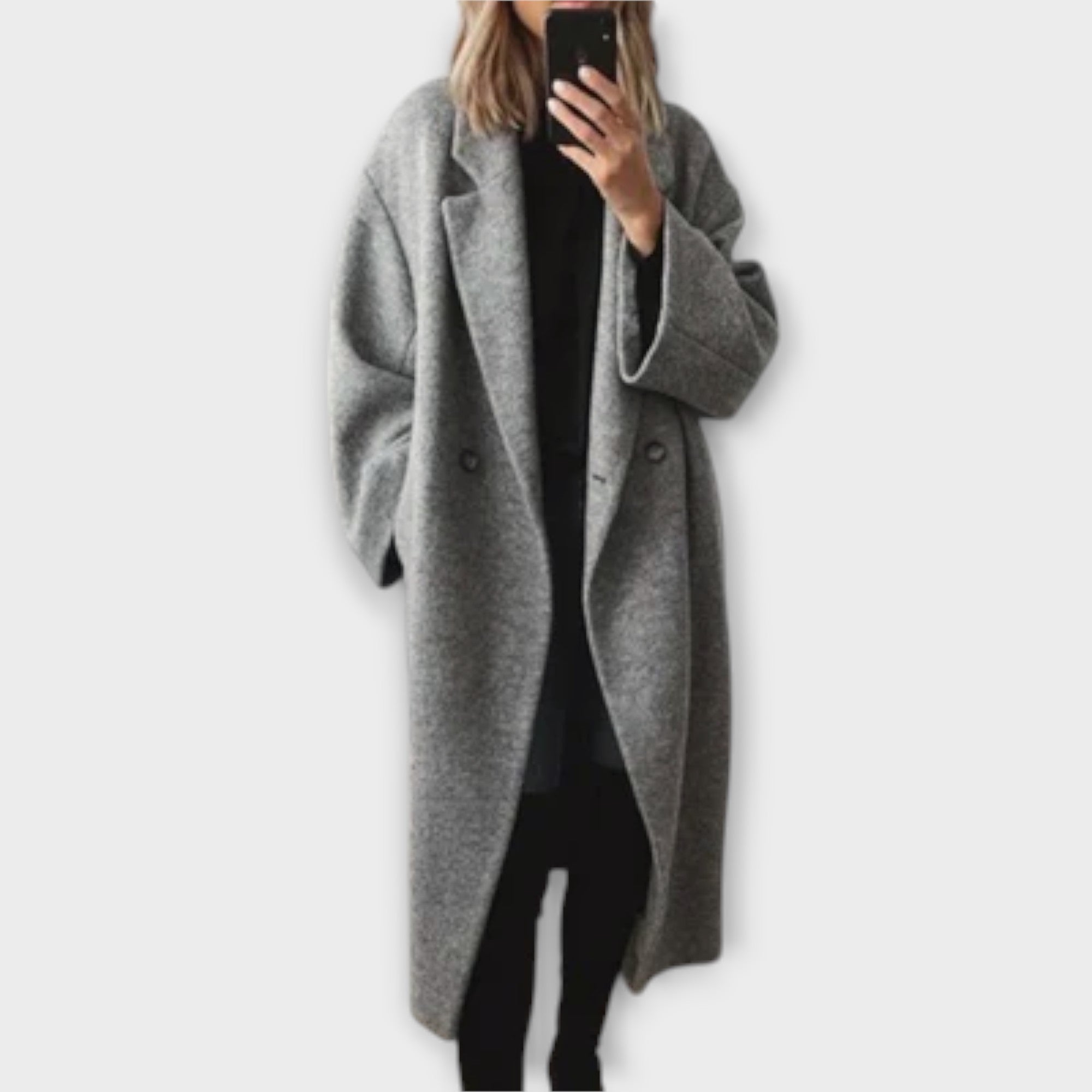 Jennifer Kabát Elegantní Dlouhý Luxusní Materiál Exkluzivní