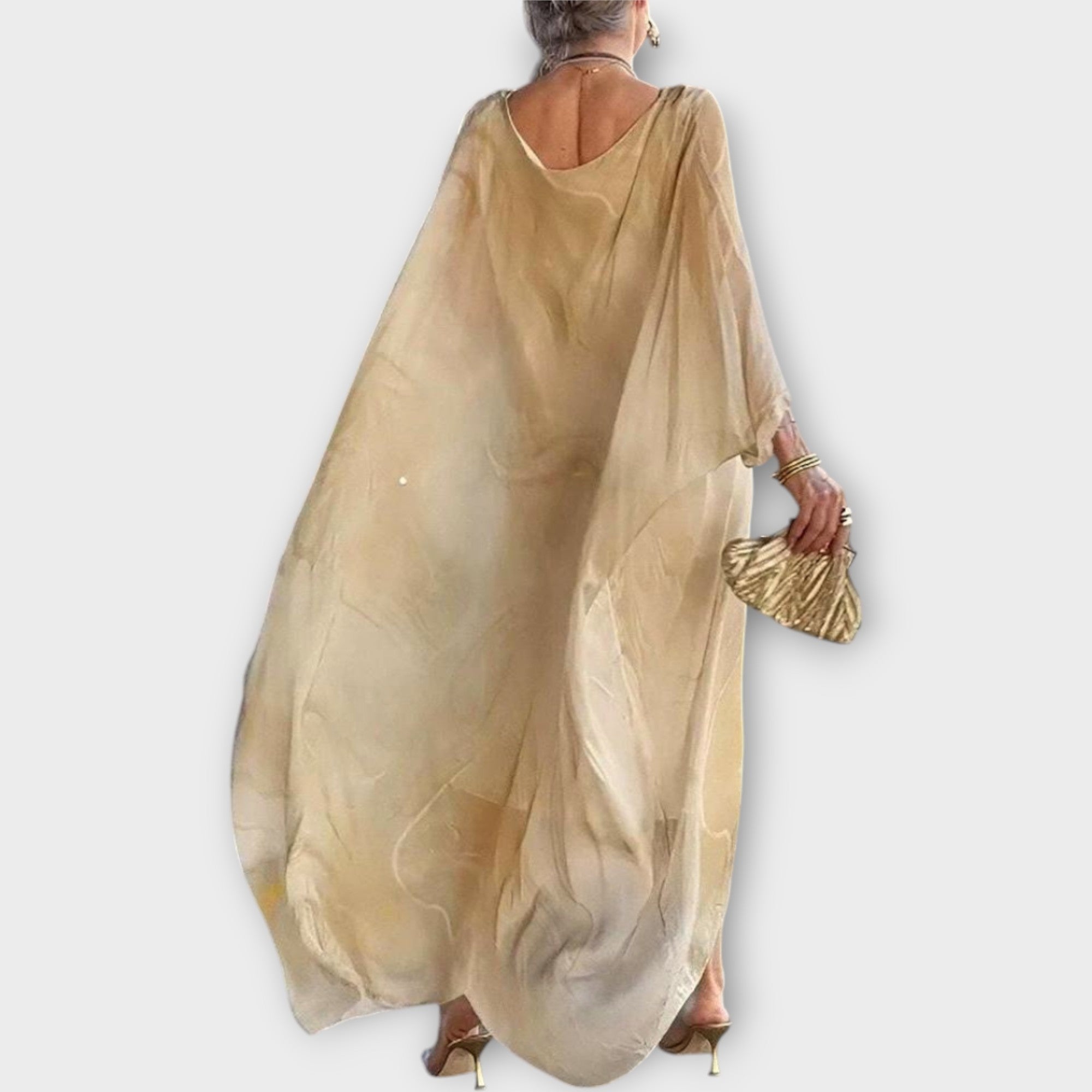 Kaftan Maxi Průsvitná Látka Kolekce Exkluzivní Letní Vzhled
