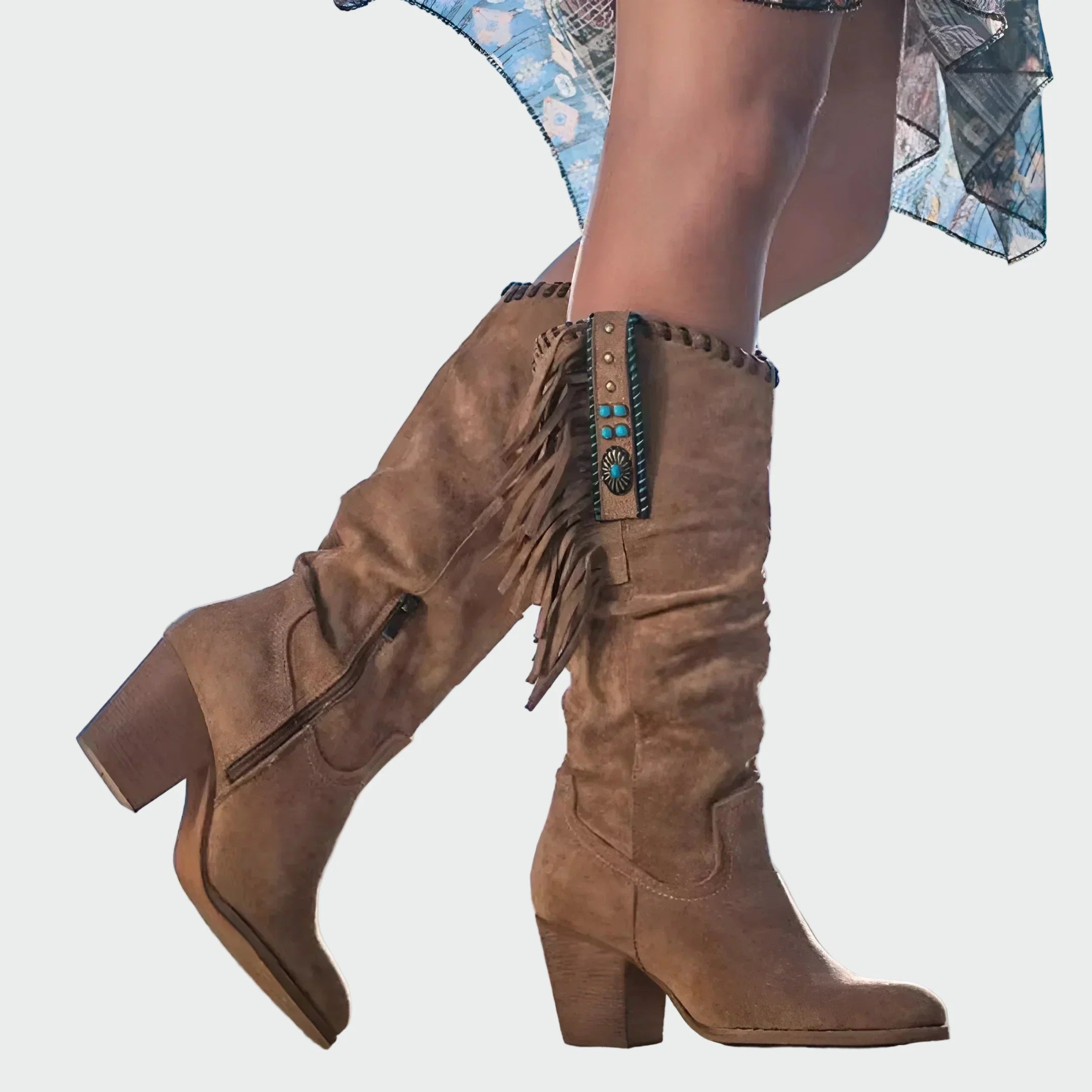 Semišové Kozačky Boho Western Exkluzivní Edice Limitovaná