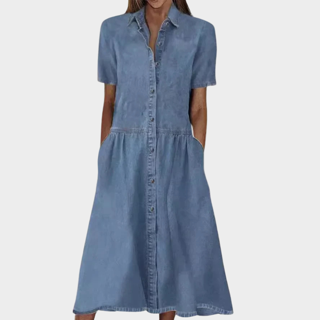 Džínové Šaty Premium Denim Exkluzivní Limitovaná Edice