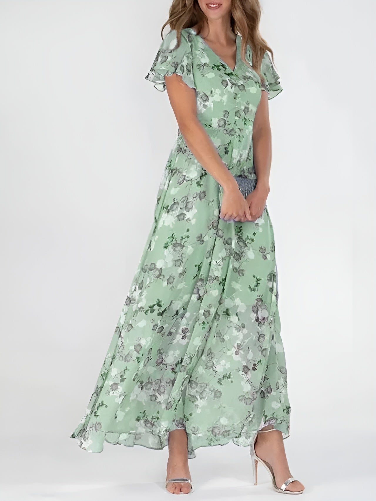 Elegantní Maxi Šaty S Květinovým Vzorem Exkluzivní Edice