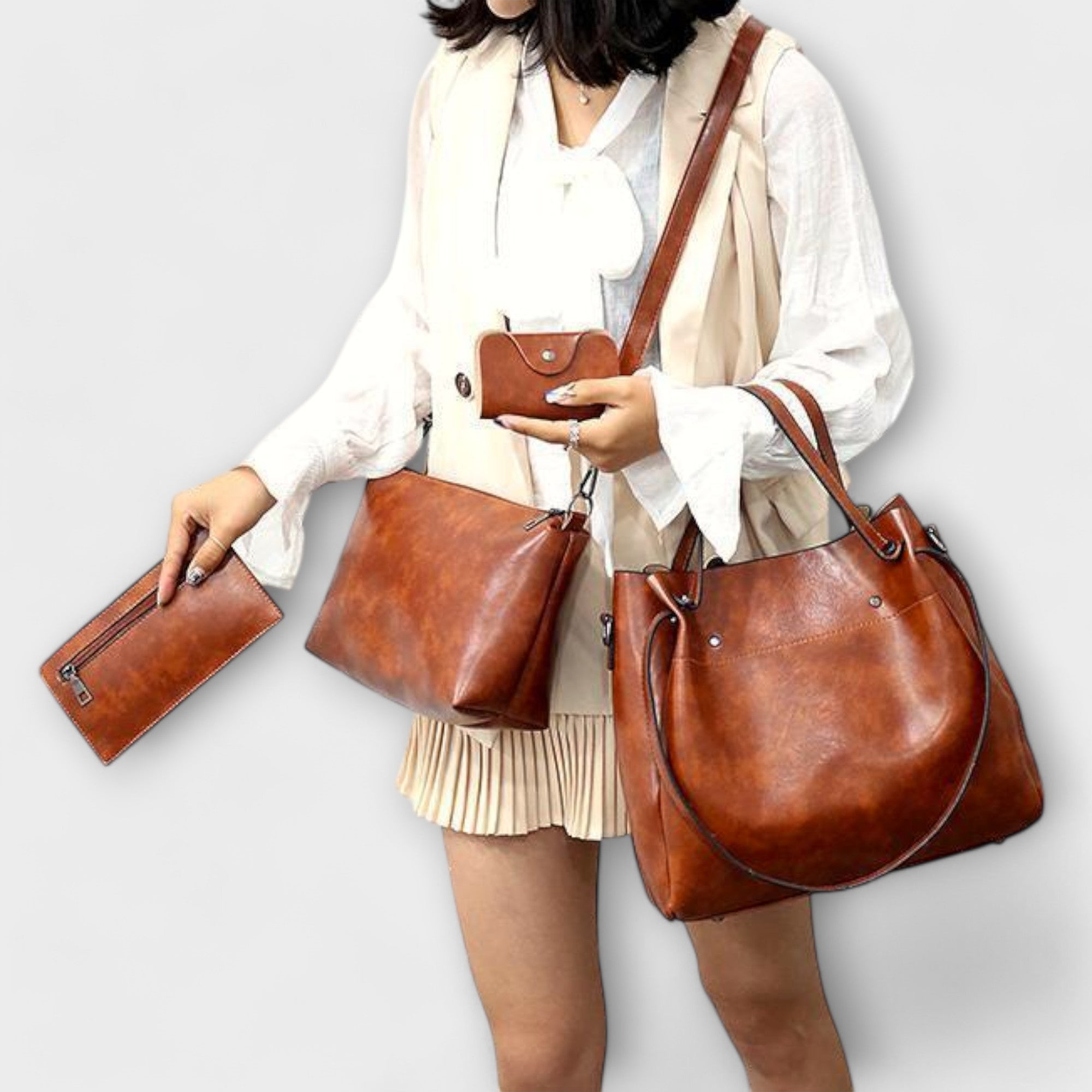 Lora Čtyřdílná Vintage Sada Tašek Elegantní Exkluzivní