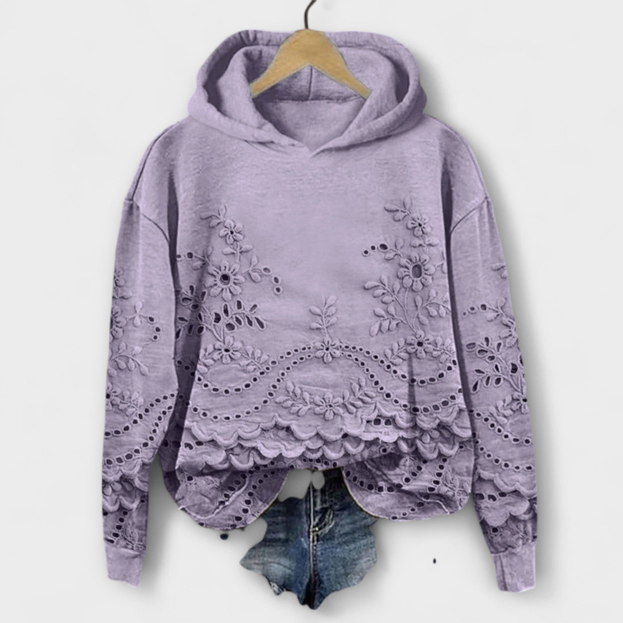 Hoodie S Krajkovými Detaily Luxusní Exkluzivní Kolekce